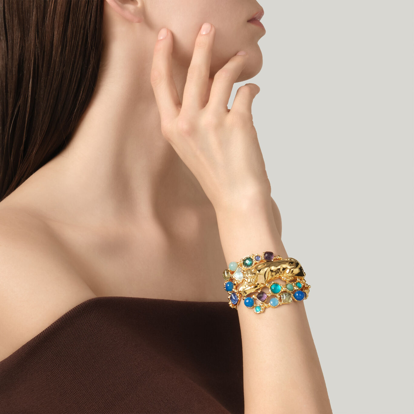 Panth&egrave;re Mirage Bleu Bracelet
