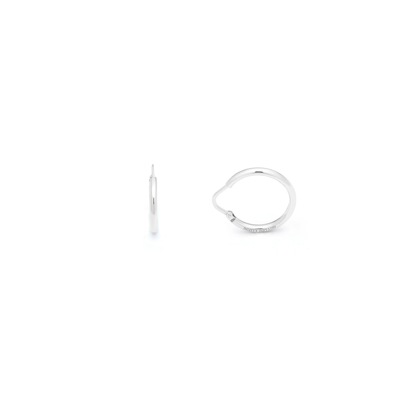 Essential Light Medium Earrings, Hoop earrings in Sterling Silver_image number 2_Giovanni Raspini