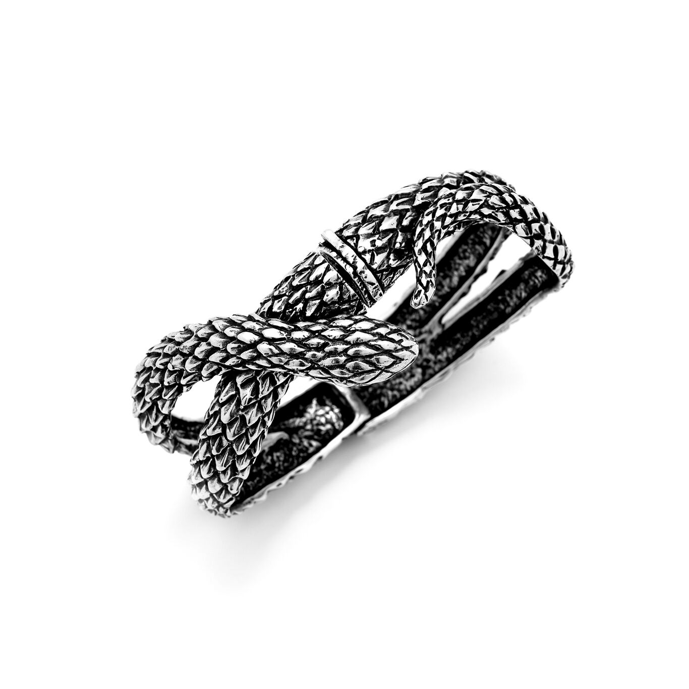 Snake Big Bangle, Bangle in Sterling Silver_image number 2_Giovanni Raspini