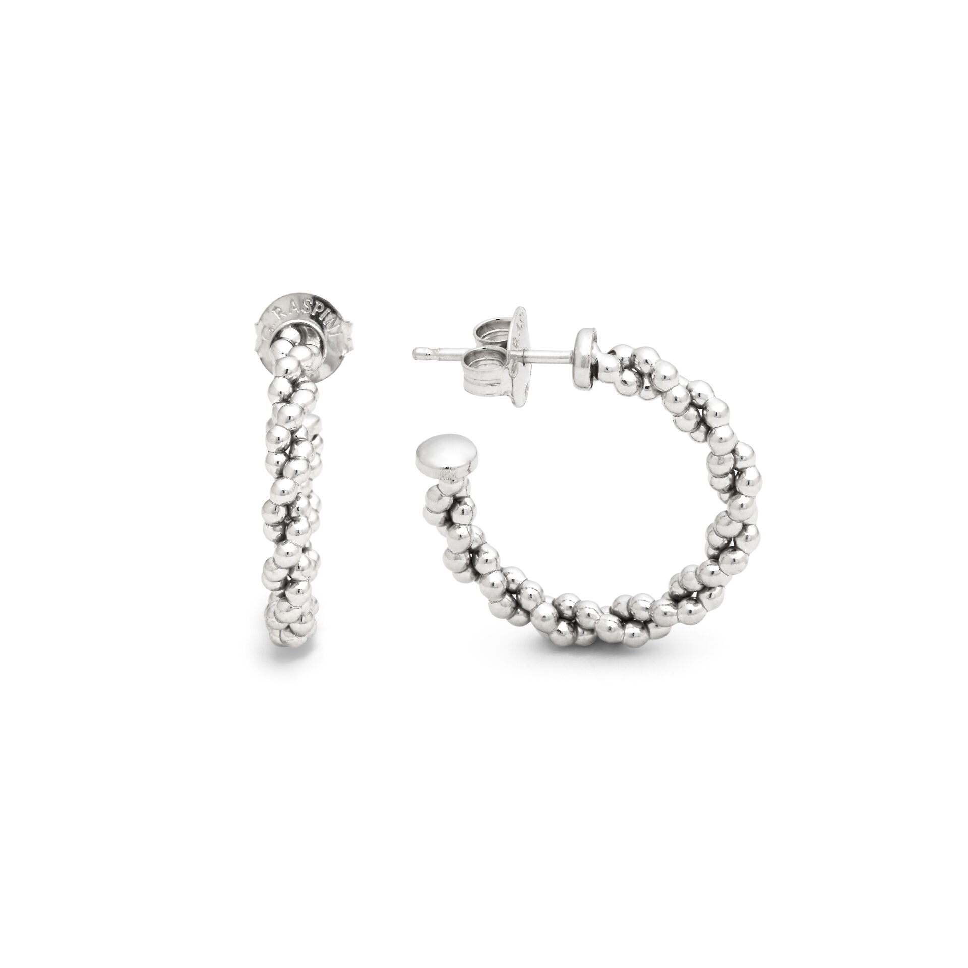 Petites Boucles D'Oreilles Créoles Tressées image number 2
