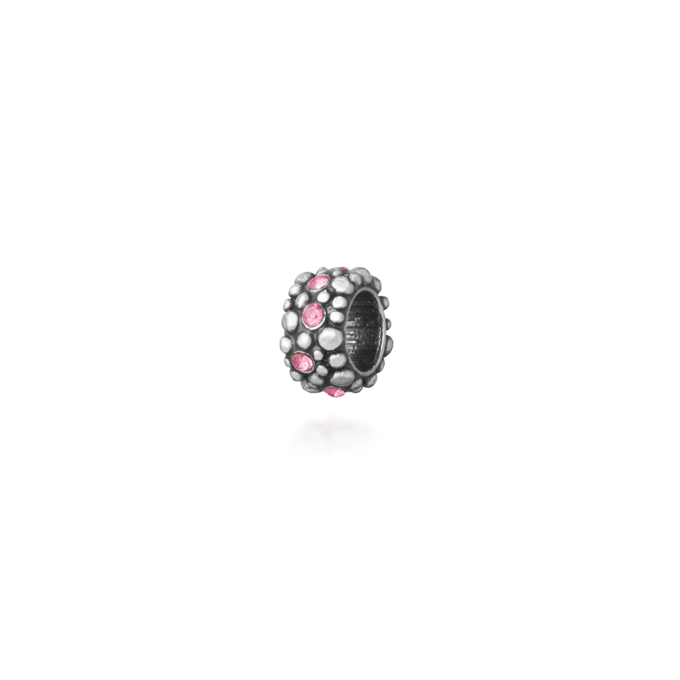 Bead Crystal Rosa, Charm aus Silber 925 und Zirkone_image number 0_Giovanni Raspini