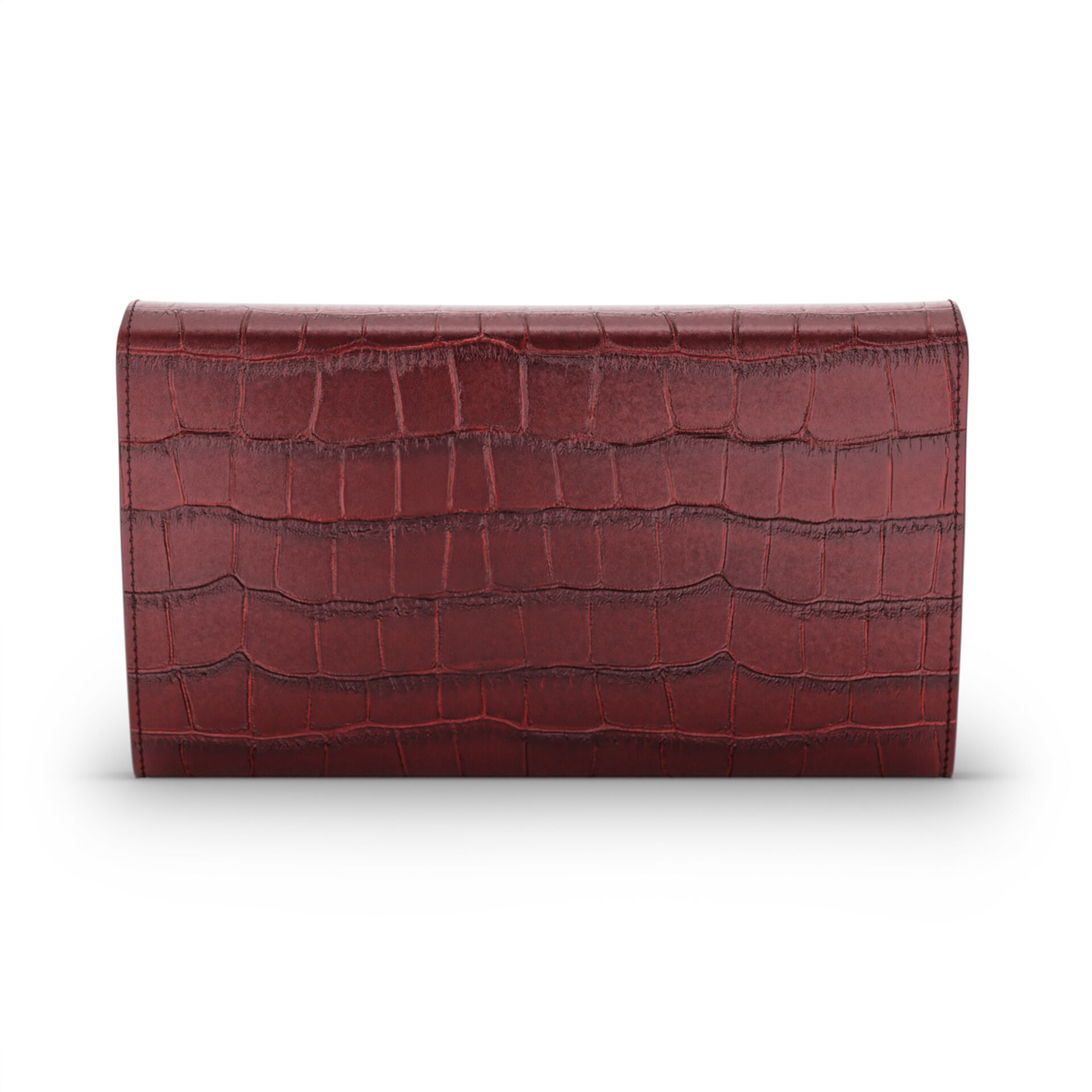 Black Croco Leather Jungle Continental Wallet image number 3