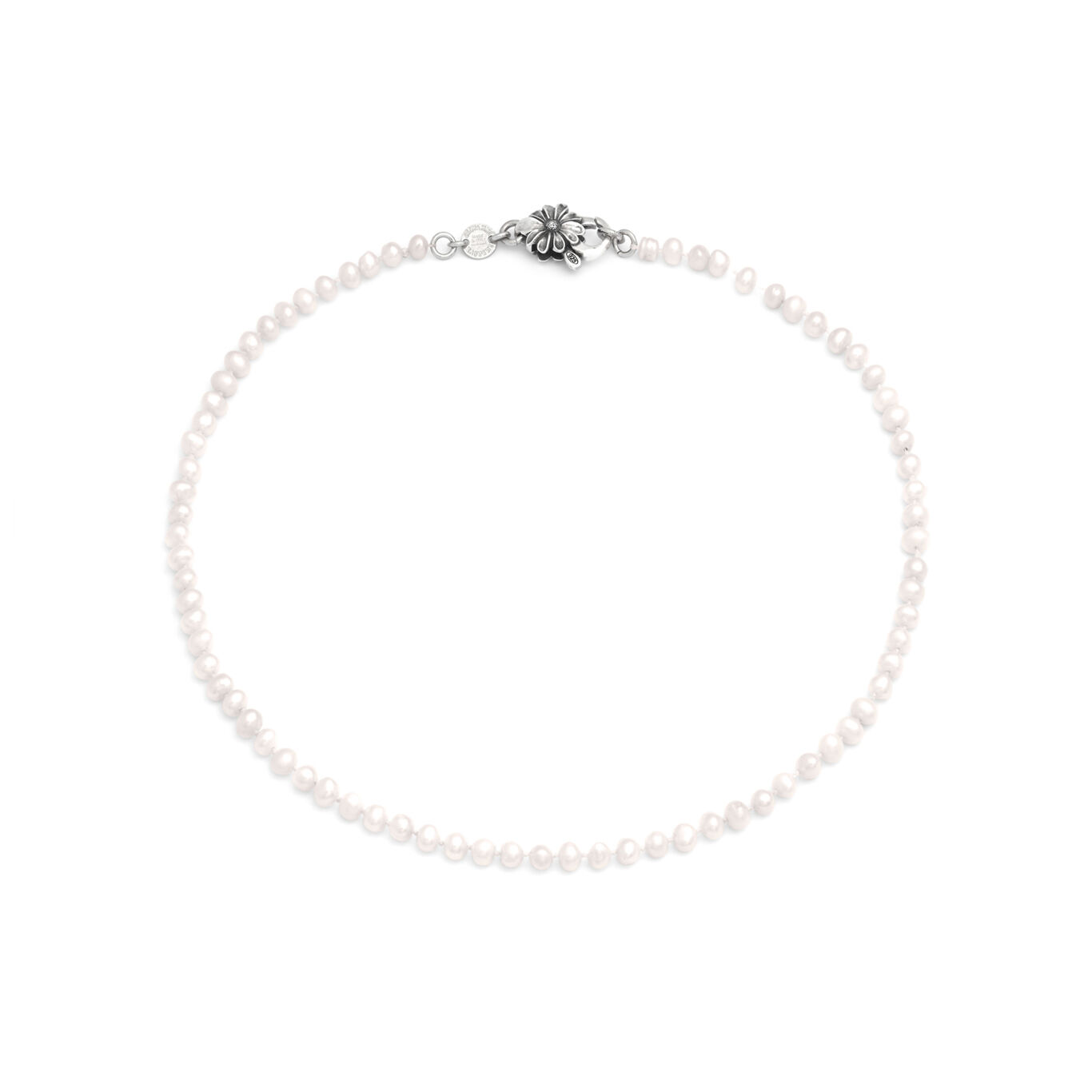 Collier Marguerite Perles, Petit Mod&egrave;le, Collier en argent massif et perles naturelles_image number 0_Giovanni Raspini