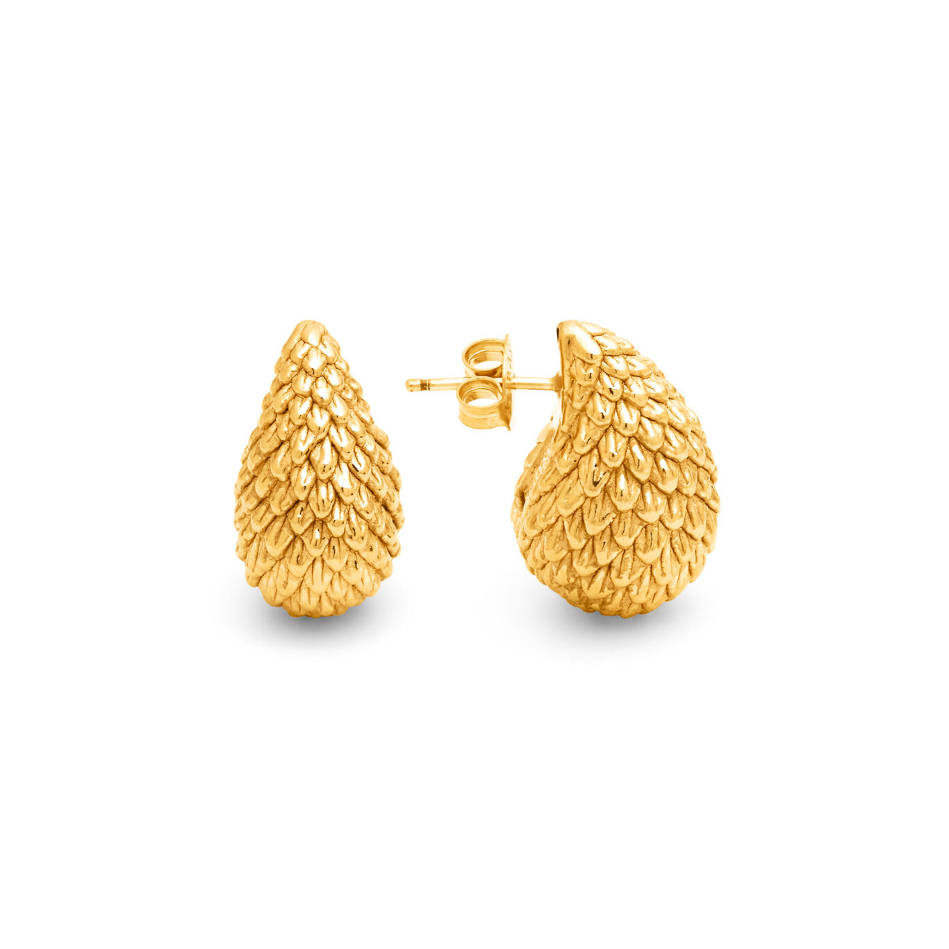 Snake Droplet Small Earrings, Earrings in 18k Gold Plated Sterling Silver_image number 2_Giovanni Raspini