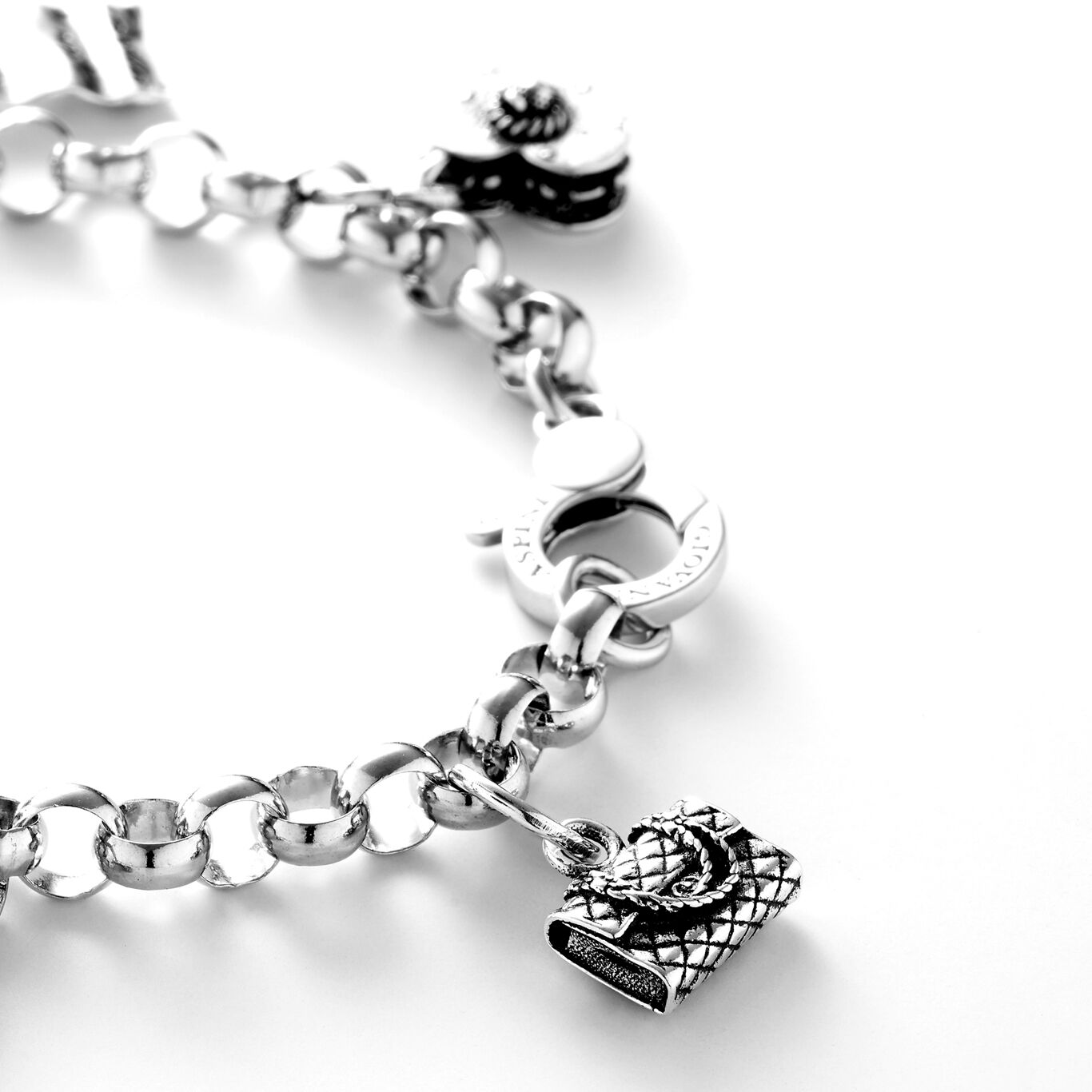 Charm Matelass&eacute;-Tasche, Charm aus Silber 925_image number 2_Giovanni Raspini