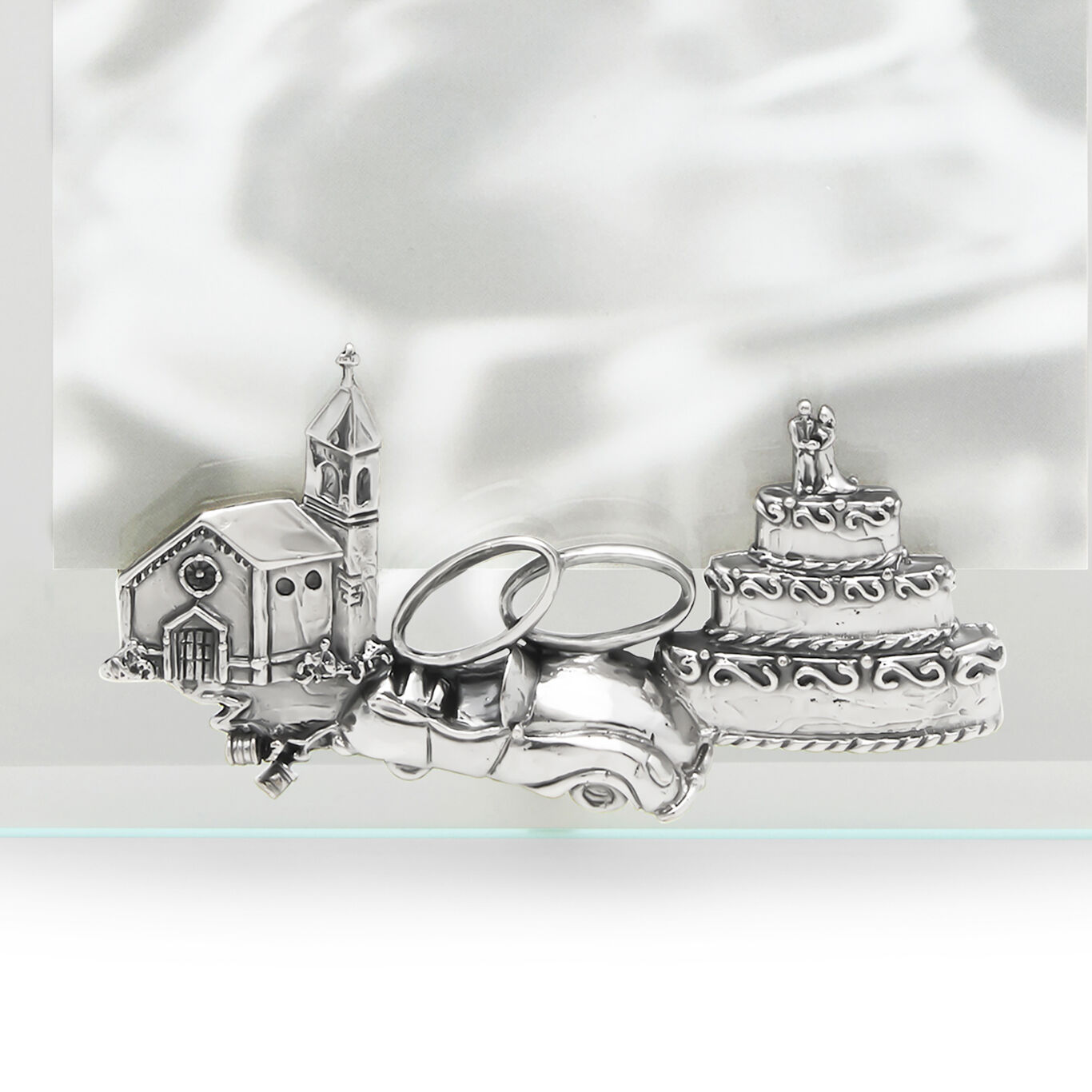 Marriage Light Frame, Bevelled glass and silver frame_image number 3_Giovanni Raspini