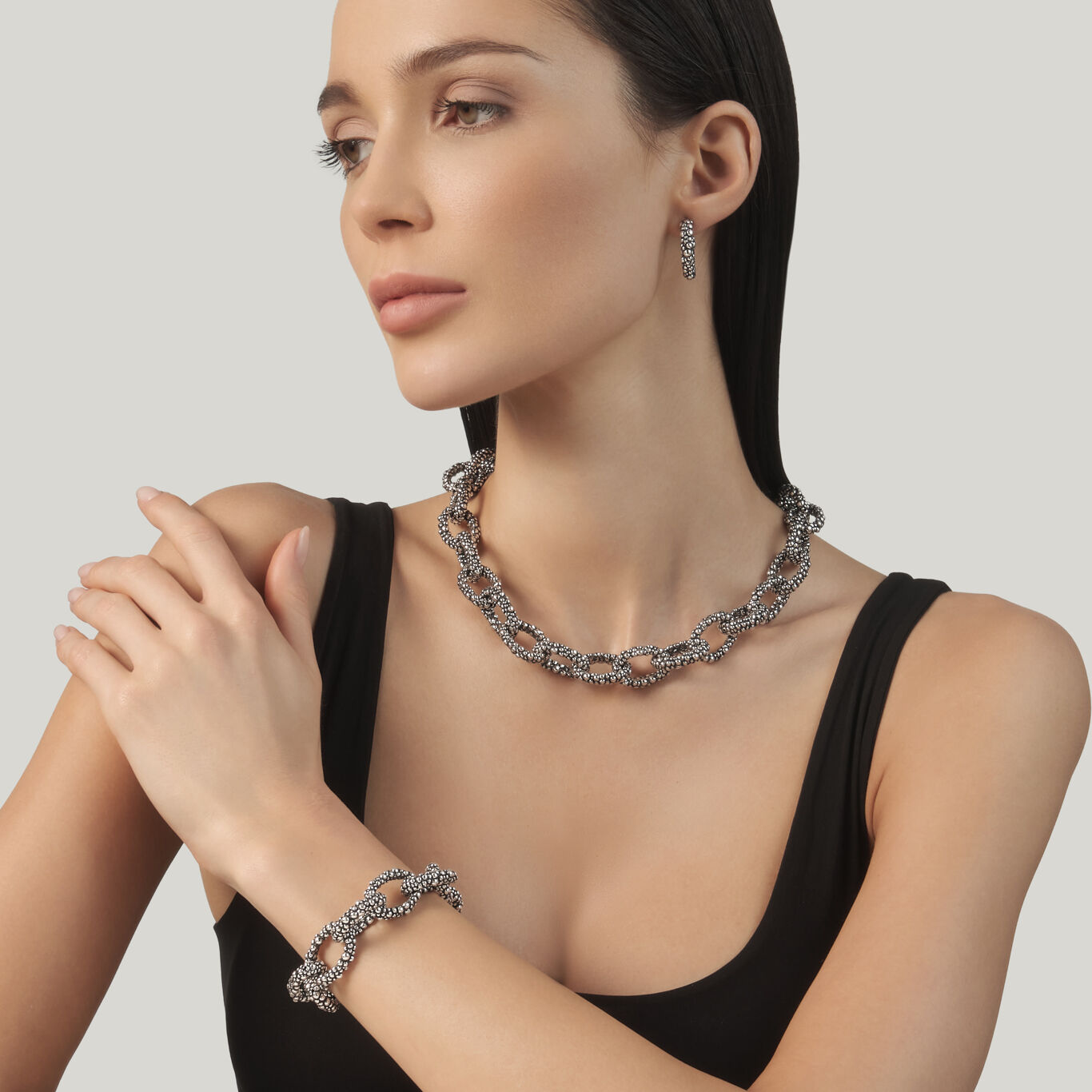 Bracciale Grand Perlage, Bracciale in Argento 925_image number 2_Giovanni Raspini
