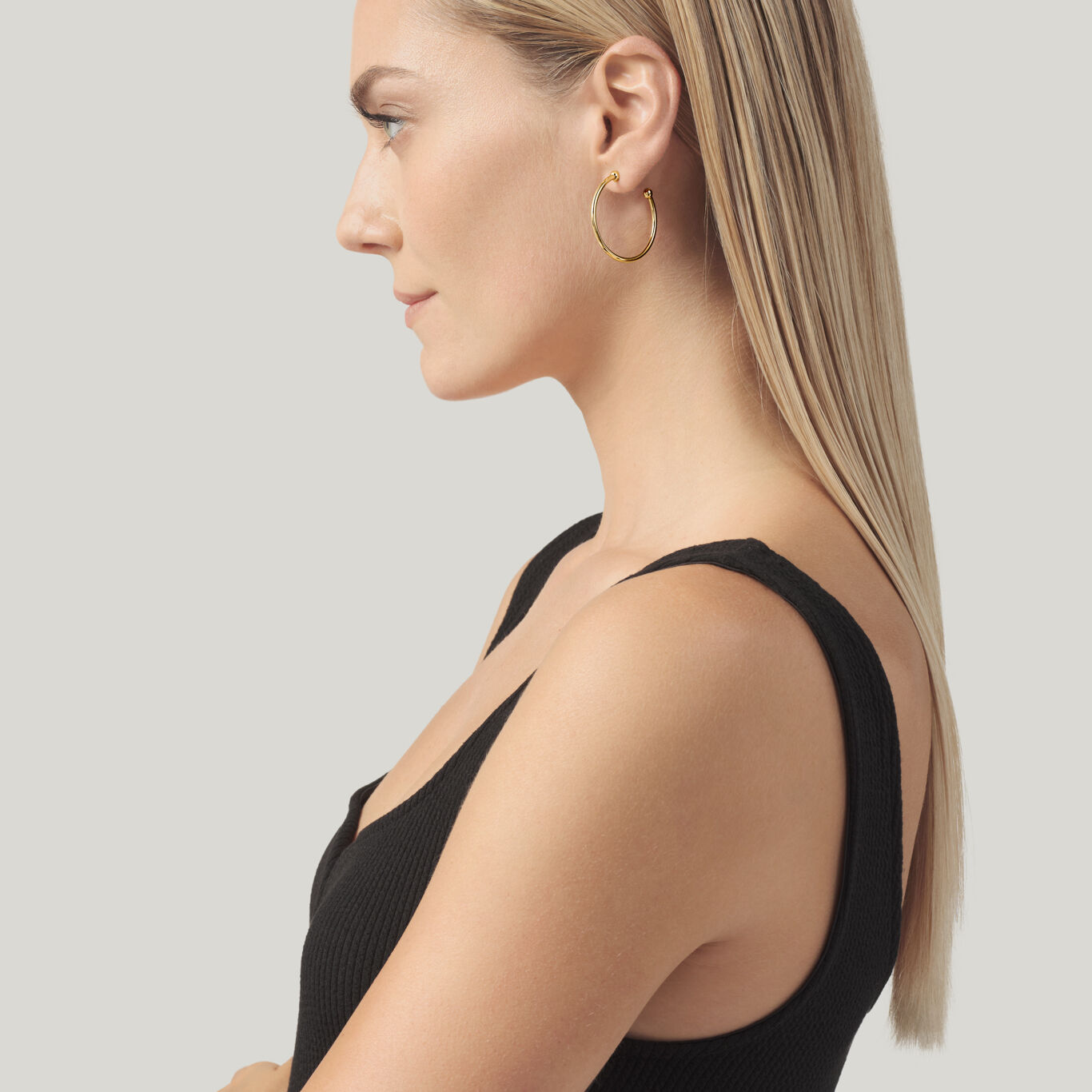 Axis Earrings, Hoop Earrings in 18k Gold Plated Sterling Silver_image number 1_Giovanni Raspini