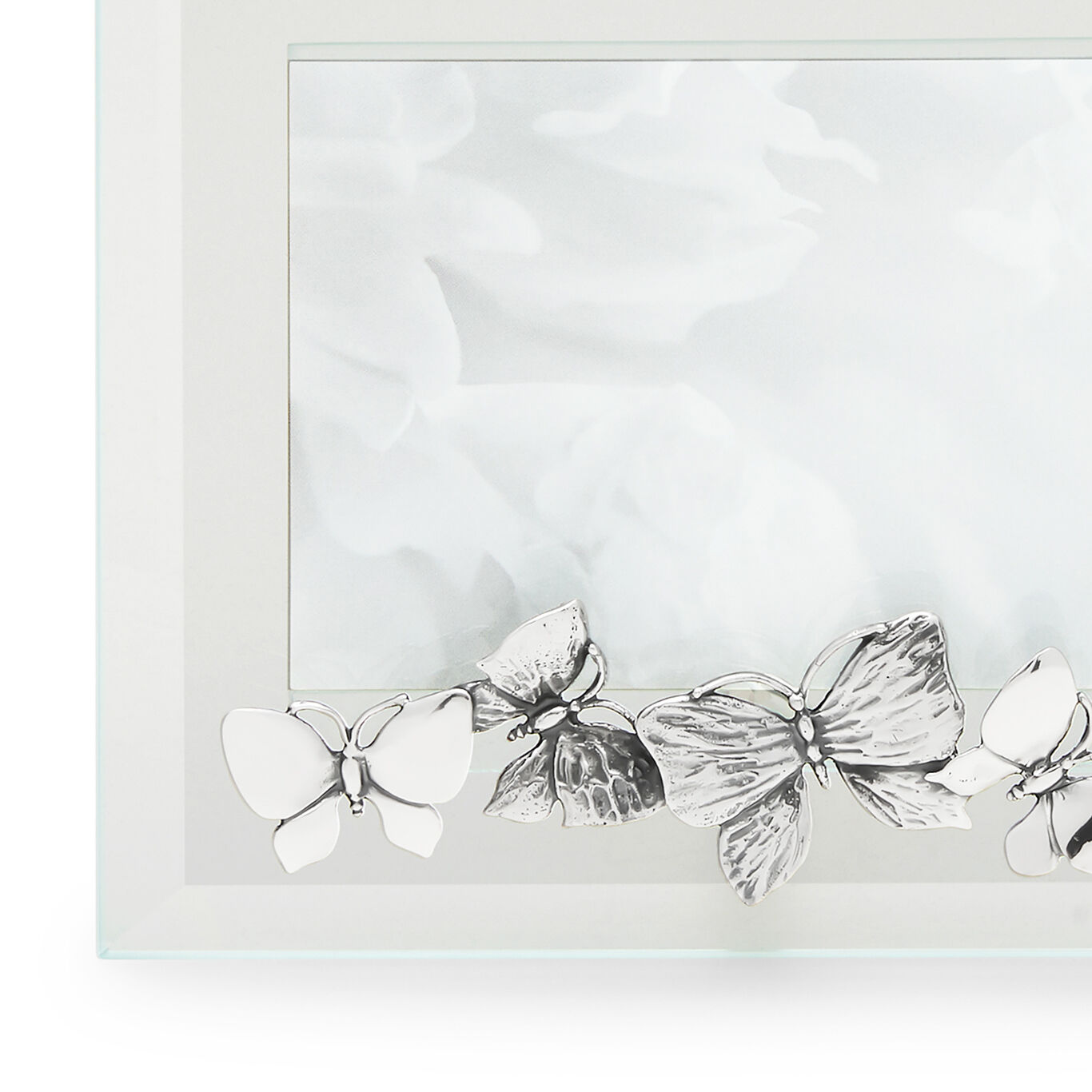 Licht-Rahmen Schmetterling Horizontal Klein, Bilderrahmen aus Silber und geschliffenem Glas_image number 3_Giovanni Raspini