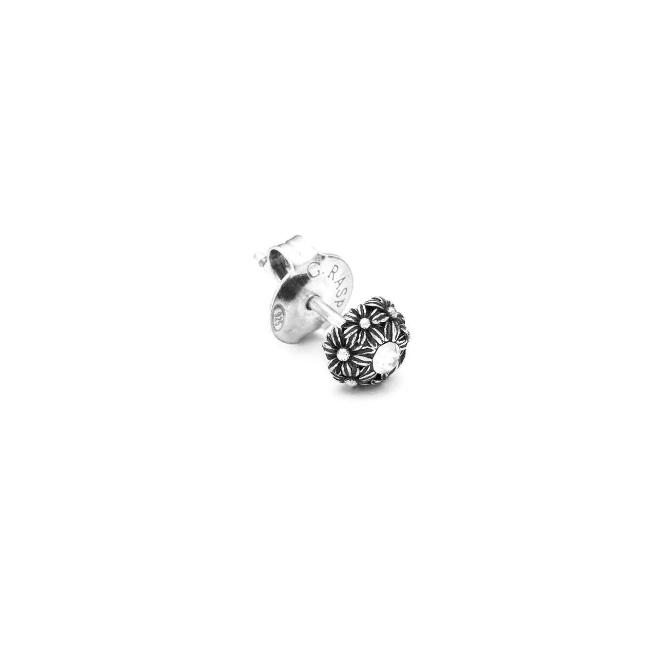 Daisies Mini Earrings and zircon, Earrings in Sterling Silver and zircons_image number 2_Giovanni Raspini