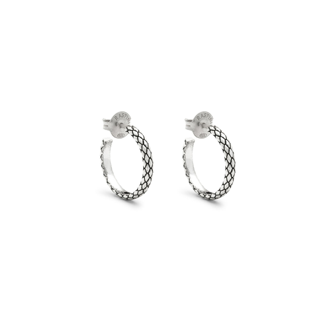 Texture Hoop Earrings, Earrings in Sterling Silver_image number 0_Giovanni Raspini