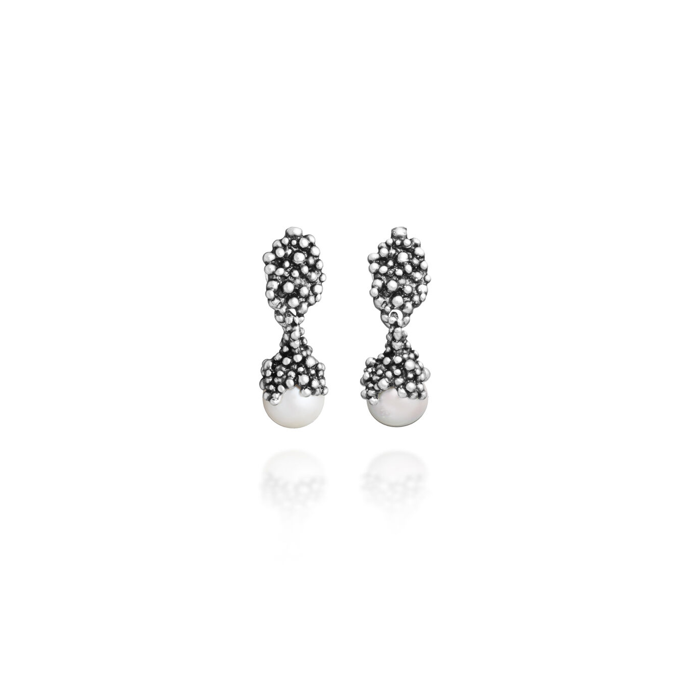 Drops Mini Earrings, Earrings in Sterling Silver and natural pearls_image number 0_Giovanni Raspini