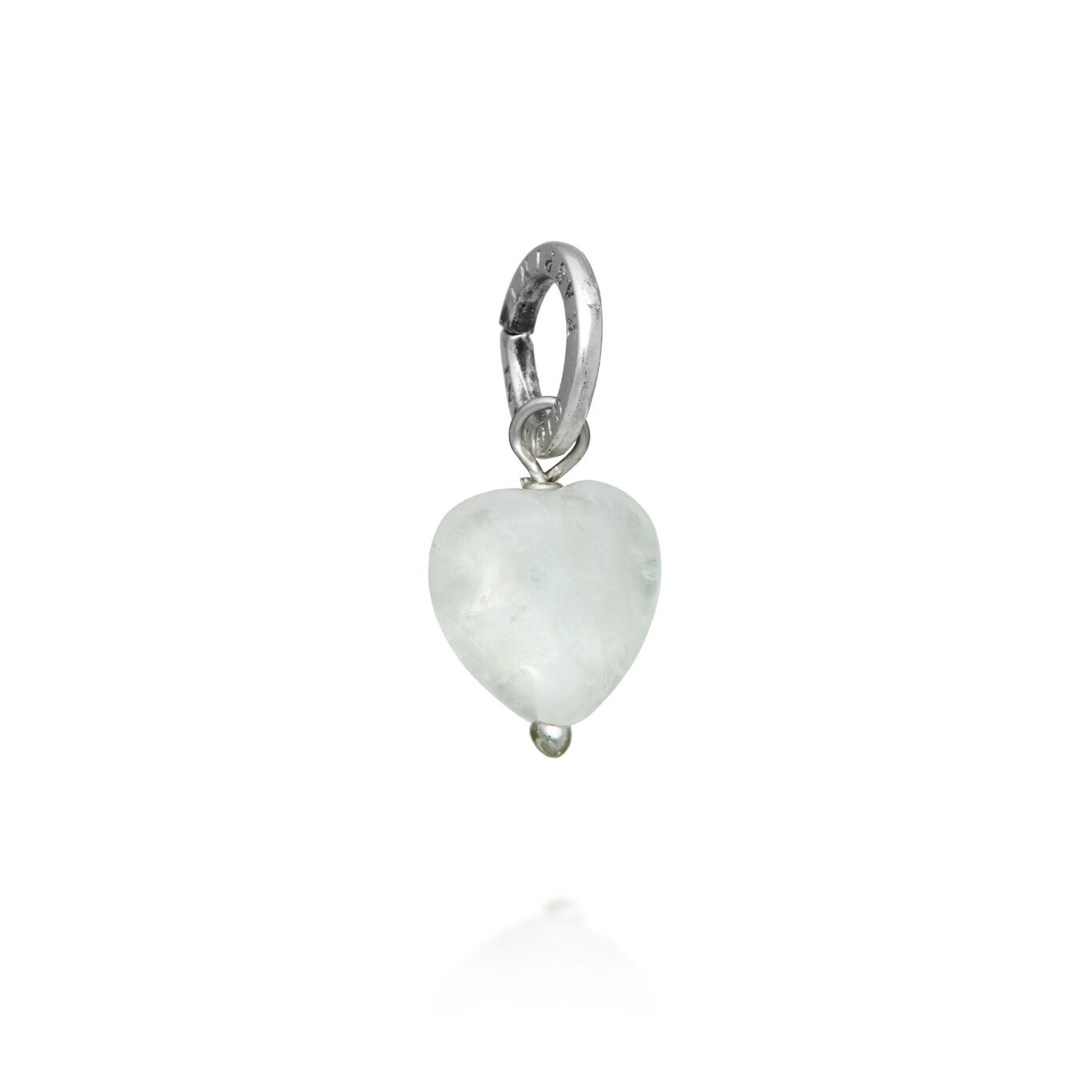 Rock Crystal Heart Charm, Charm in Sterling Silver and rock crystal_image number 0_Giovanni Raspini