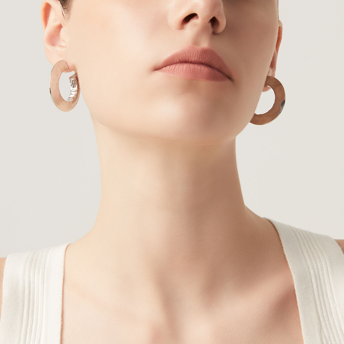 Blade Small Earrings, Hoop Earrings in Sterling Silver_image number 1_Giovanni Raspini