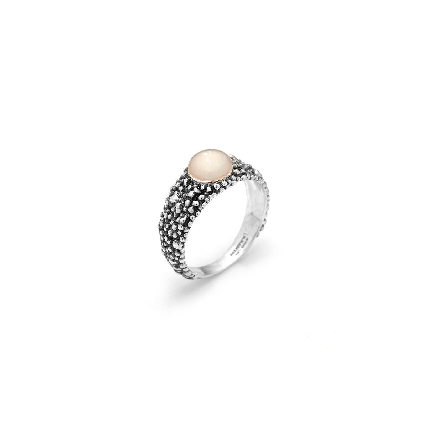 Pink Jade Perlage Ring