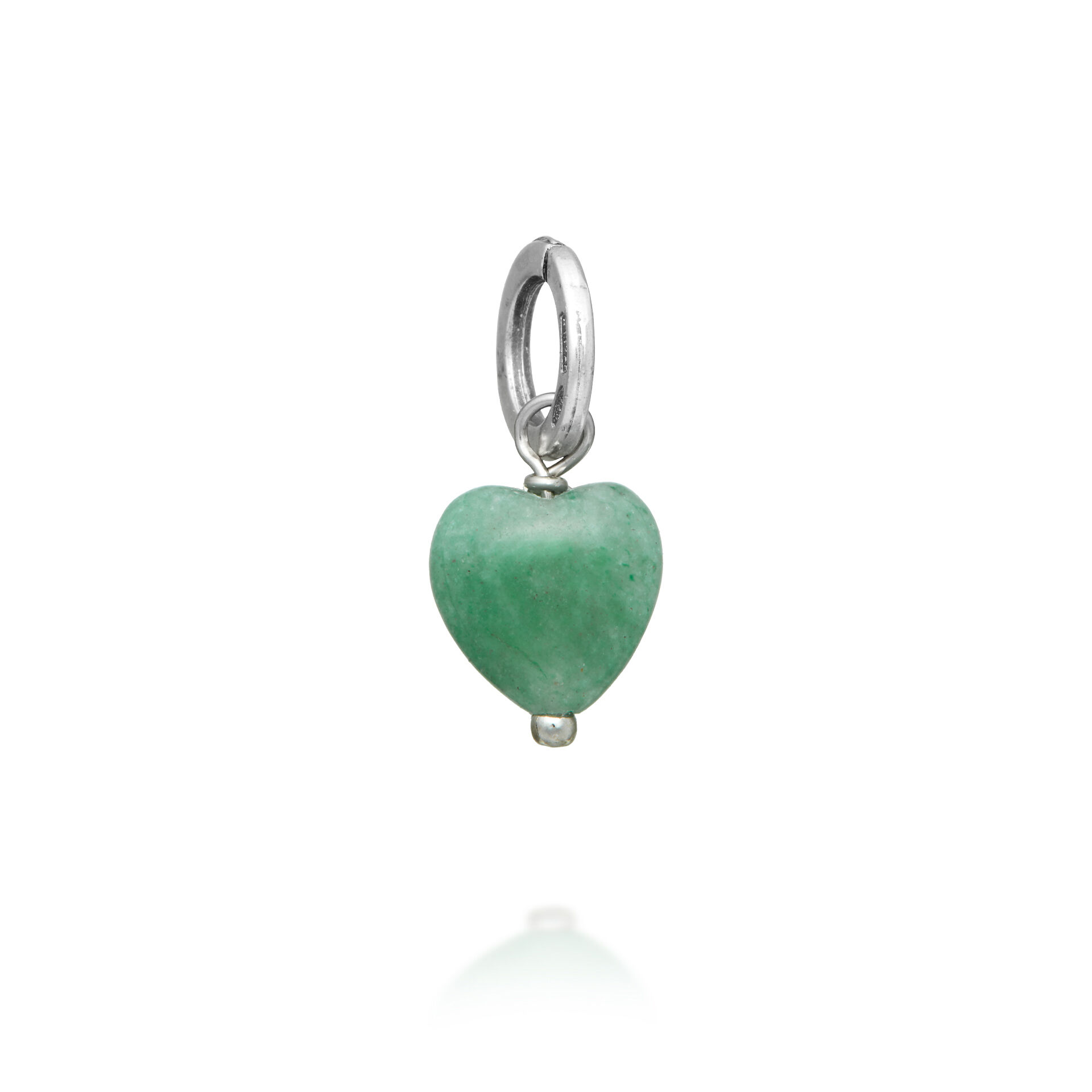 Green Aventurine Heart Charm image number 0
