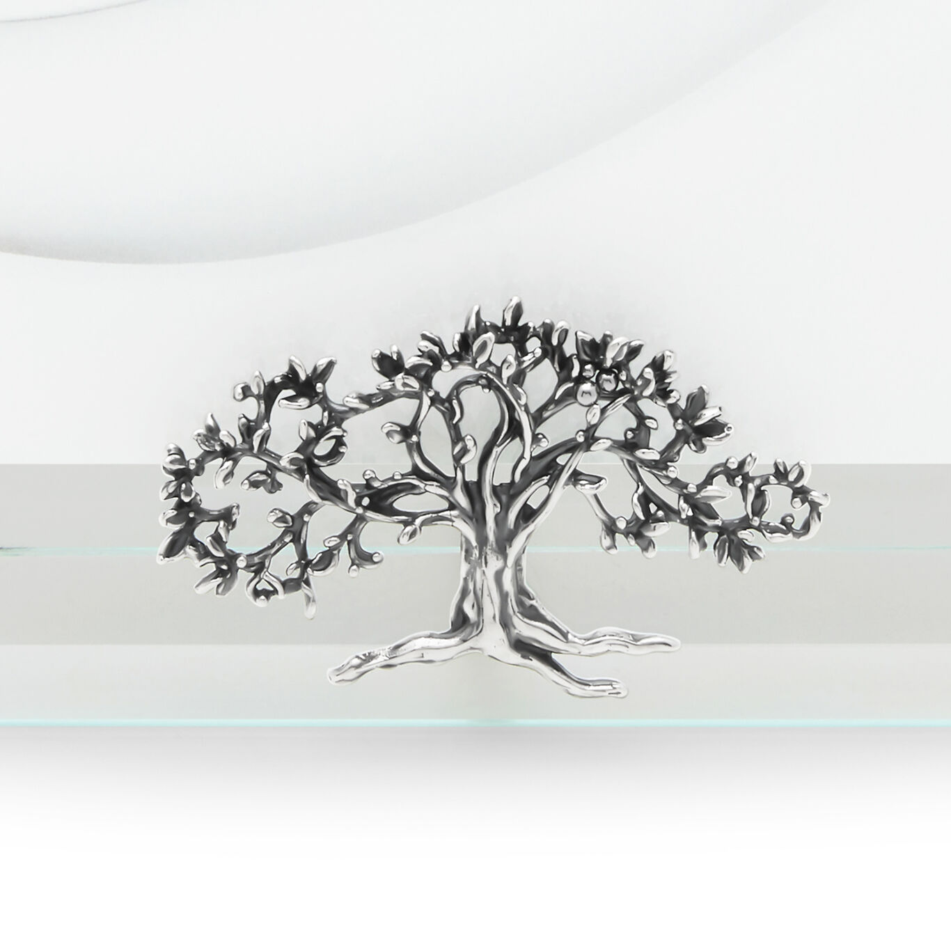 Cadre Encercl&eacute; Lumi&egrave;re Arbre De Vie, Cadre en argent et verre biseaut&eacute;_image number 3_Giovanni Raspini