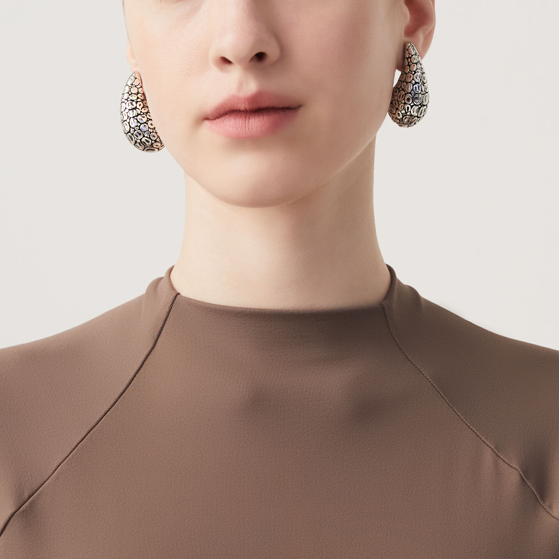 Croco Droplet Earrings image number 1