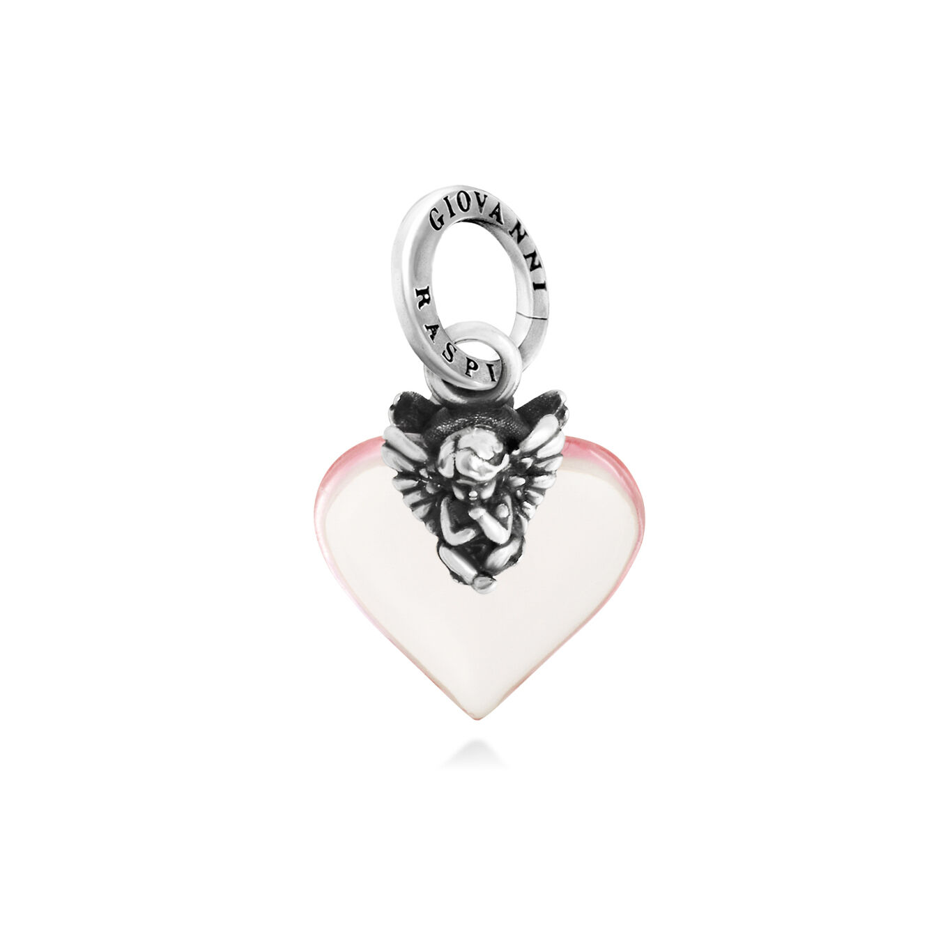 Charm Herz Engel Rosa, Charm aus Silber 925 und Harz_image number 0_Giovanni Raspini