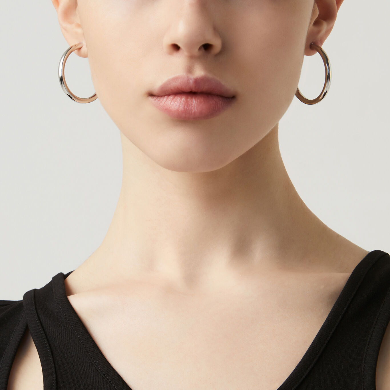 Silk Small Earrings, Hoop Earrings in Sterling Silver_image number 1_Giovanni Raspini