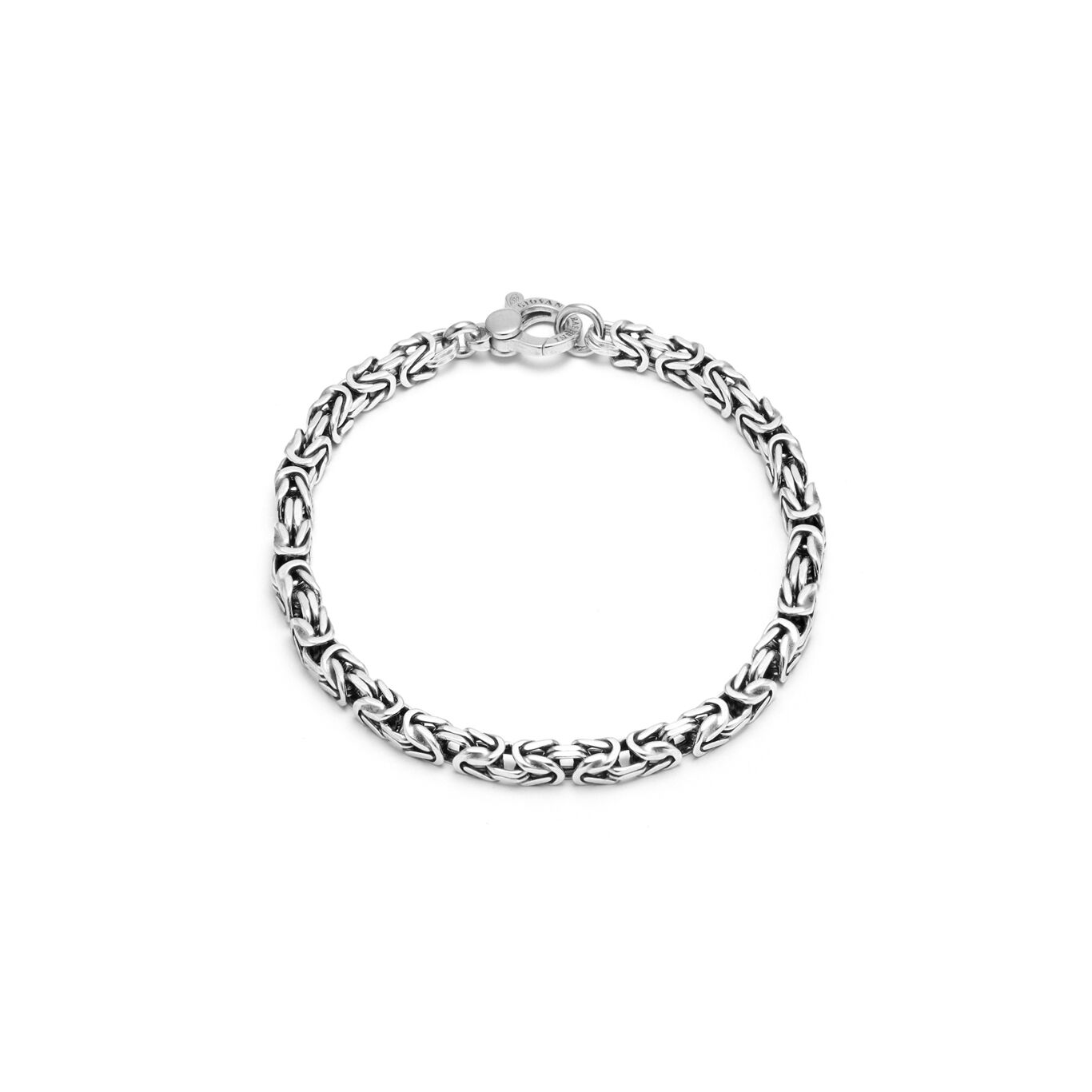 Square Byzantine Small Bracelet, Bracelet in Sterling Silver_image number 0_Giovanni Raspini