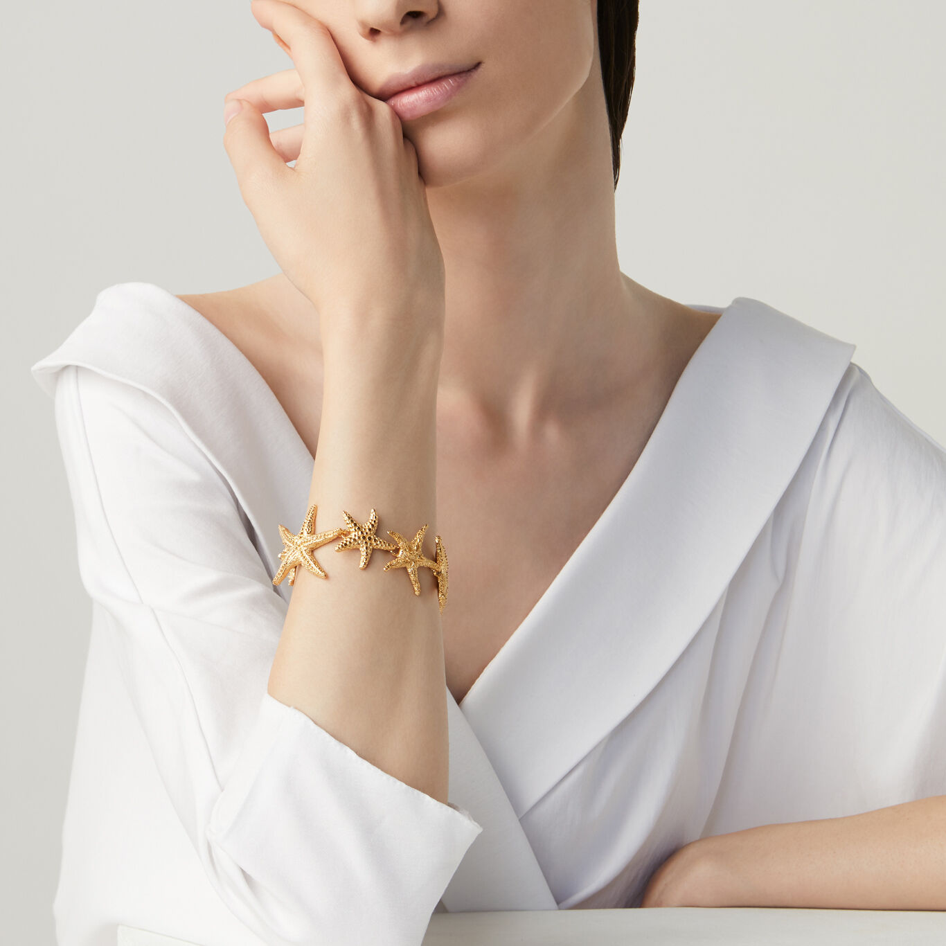 Starfish Big Bracelet, Bracelet in gold-plated Sterling Silver_image number 1_Giovanni Raspini