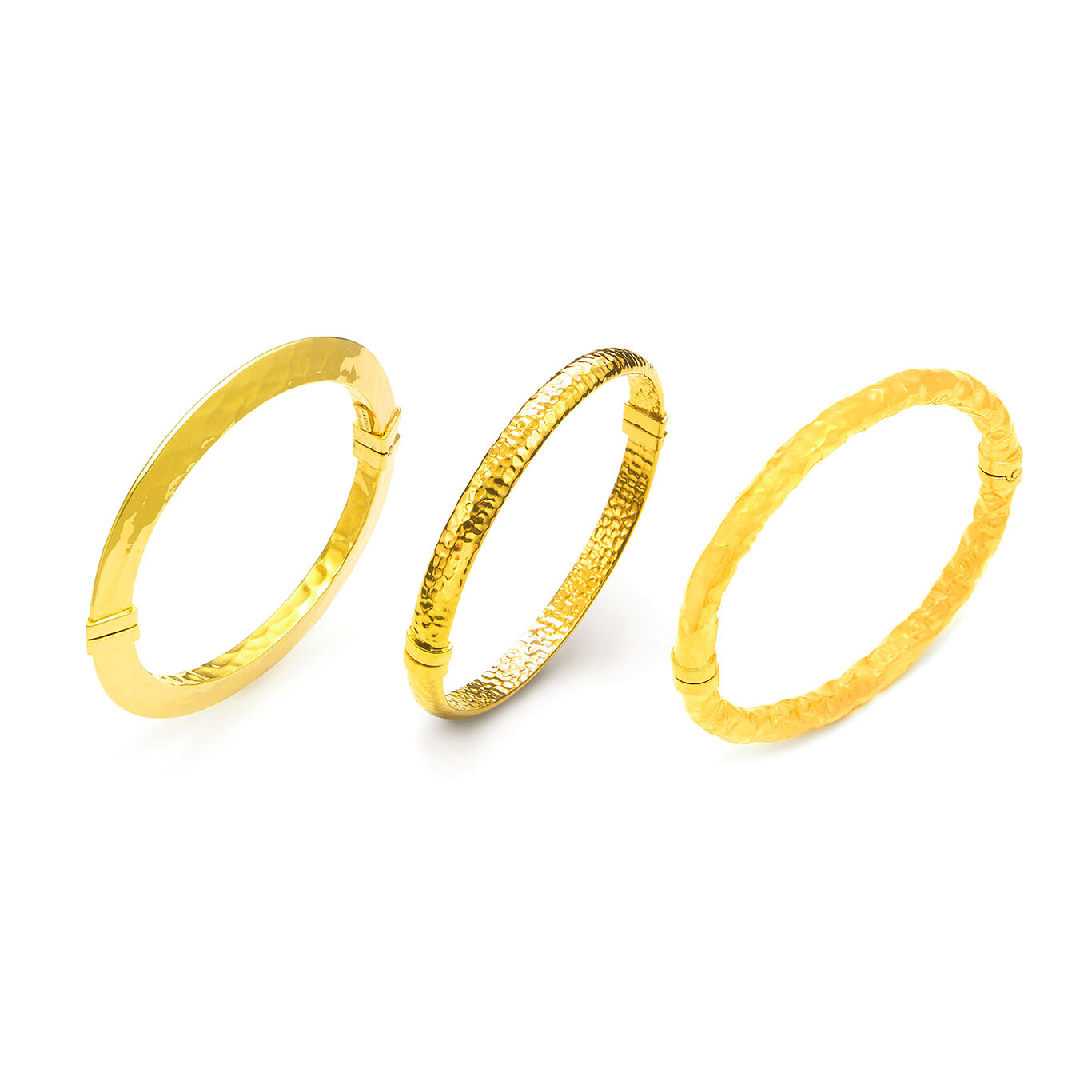 Silver Rock Bangle Set