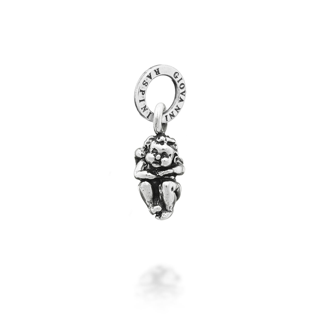 Seated cherub Charm, Charm in Sterling Silver_image number 0_Giovanni Raspini