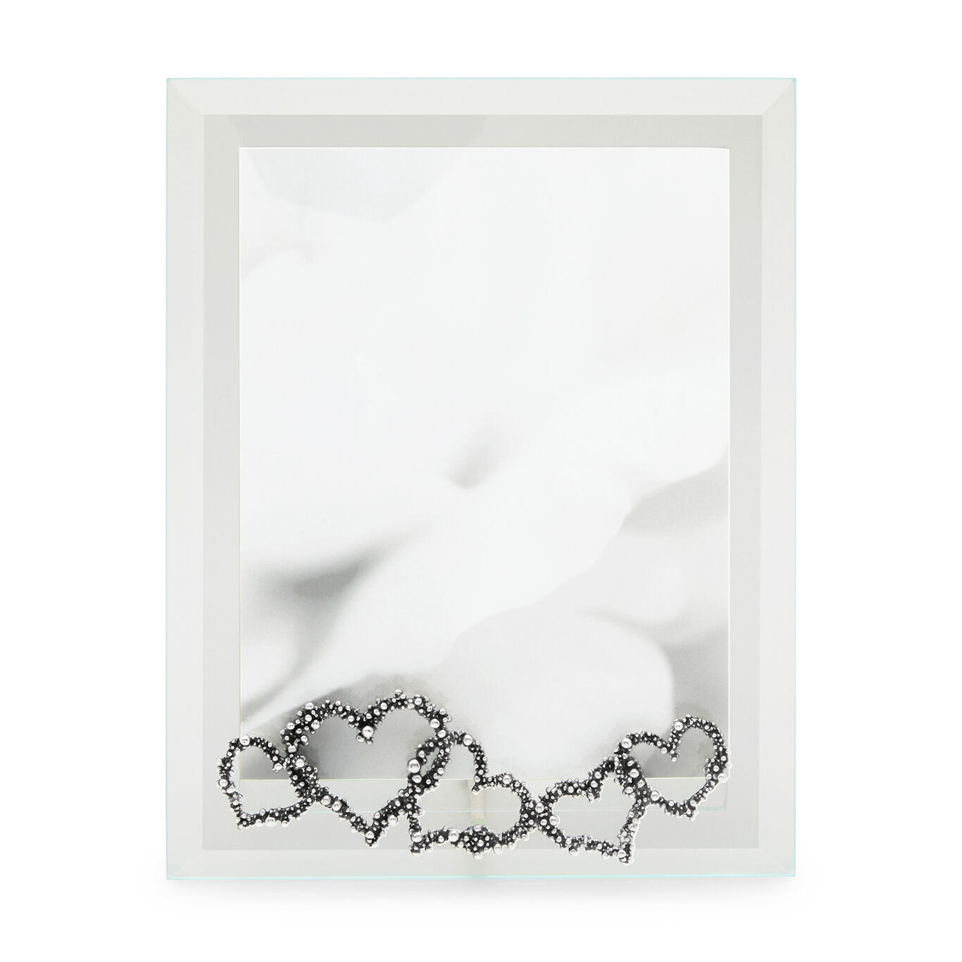 Perlage Hearts Small Light Frame, Bevelled glass and silver frame_image number 2_Giovanni Raspini