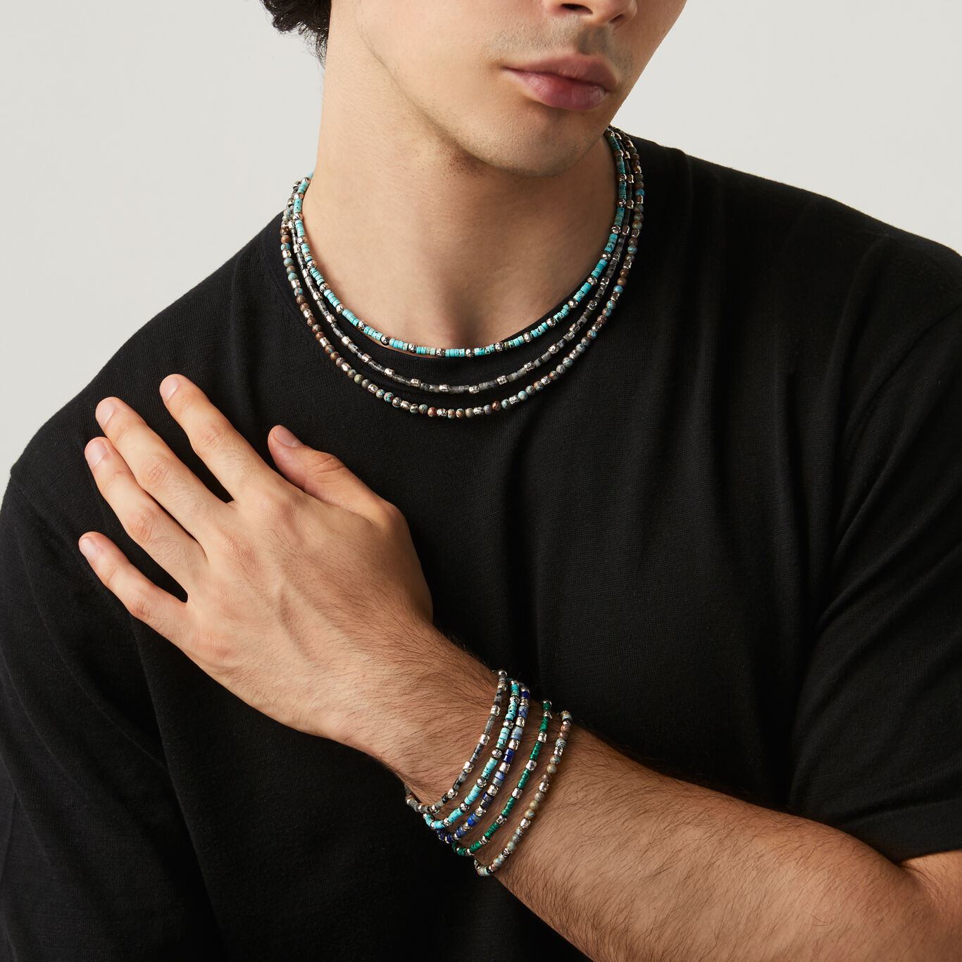 Malachite Tango Bracelet, Bracelet in Sterling Silver and malachite_image number 2_Giovanni Raspini
