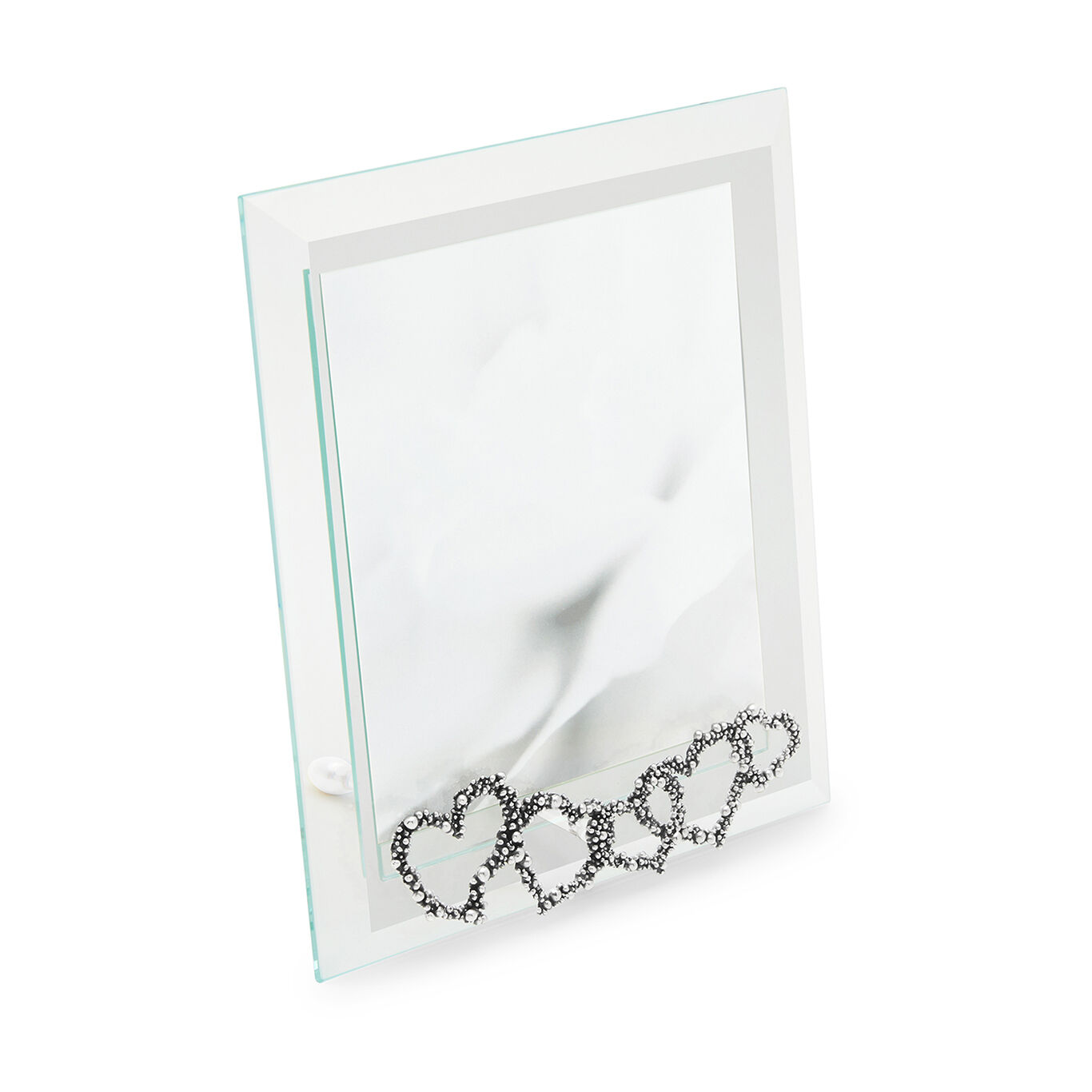 Perlage Hearts Small Light Frame, Bevelled glass and silver frame_image number 4_Giovanni Raspini