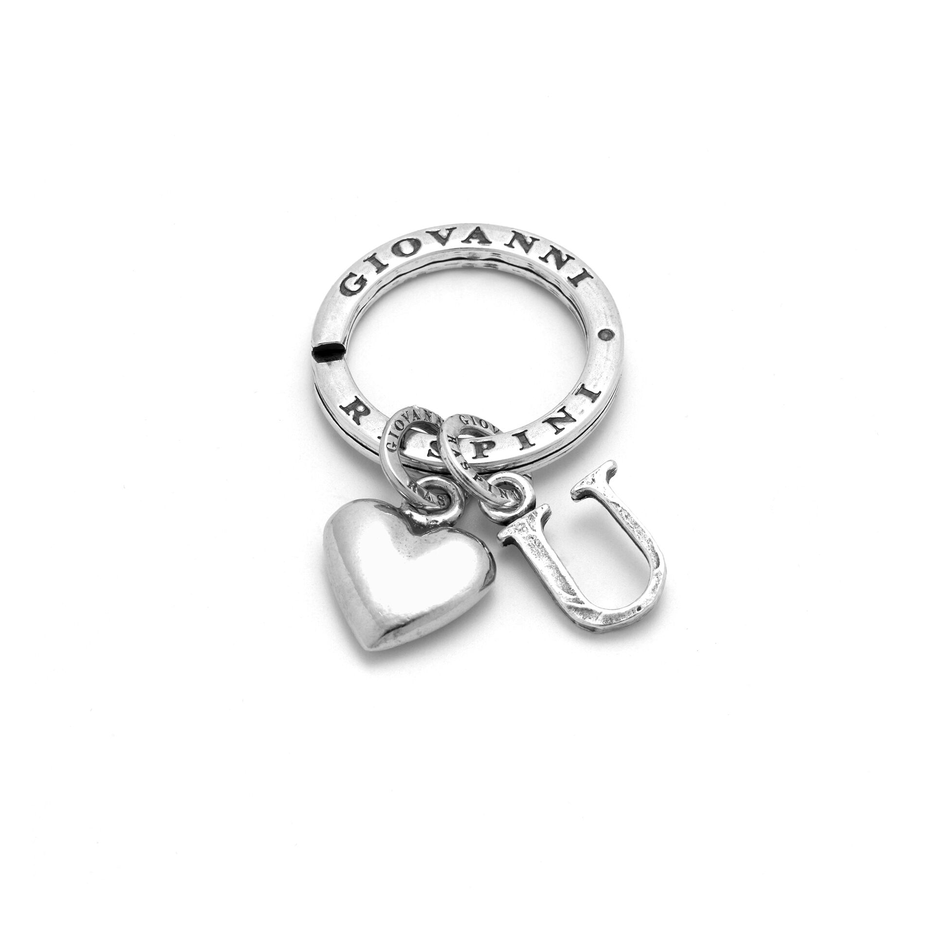 Key Ring with Heart and Letter image number 0