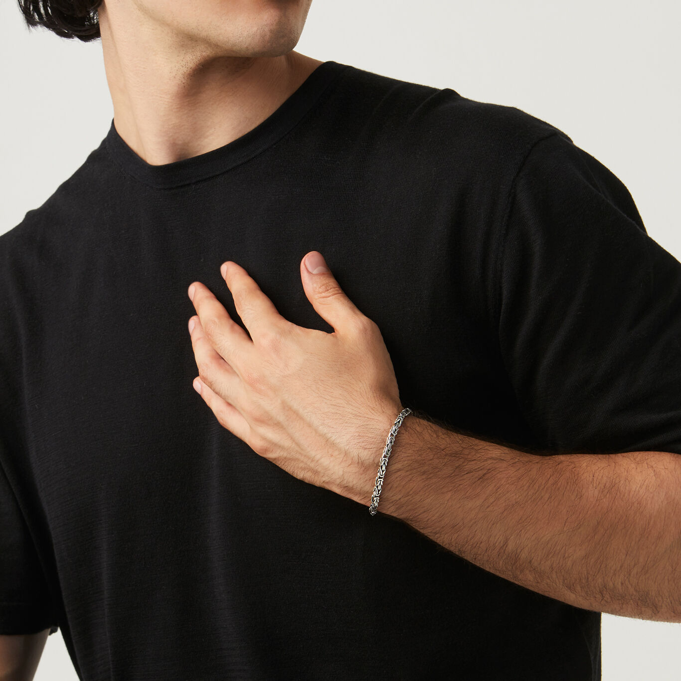 Armband mit byzantinischen Gliedern Quadratisch Klein