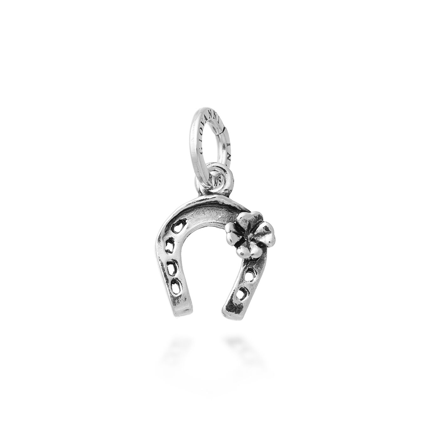 Horshoe Four-Leaf Clover Charm