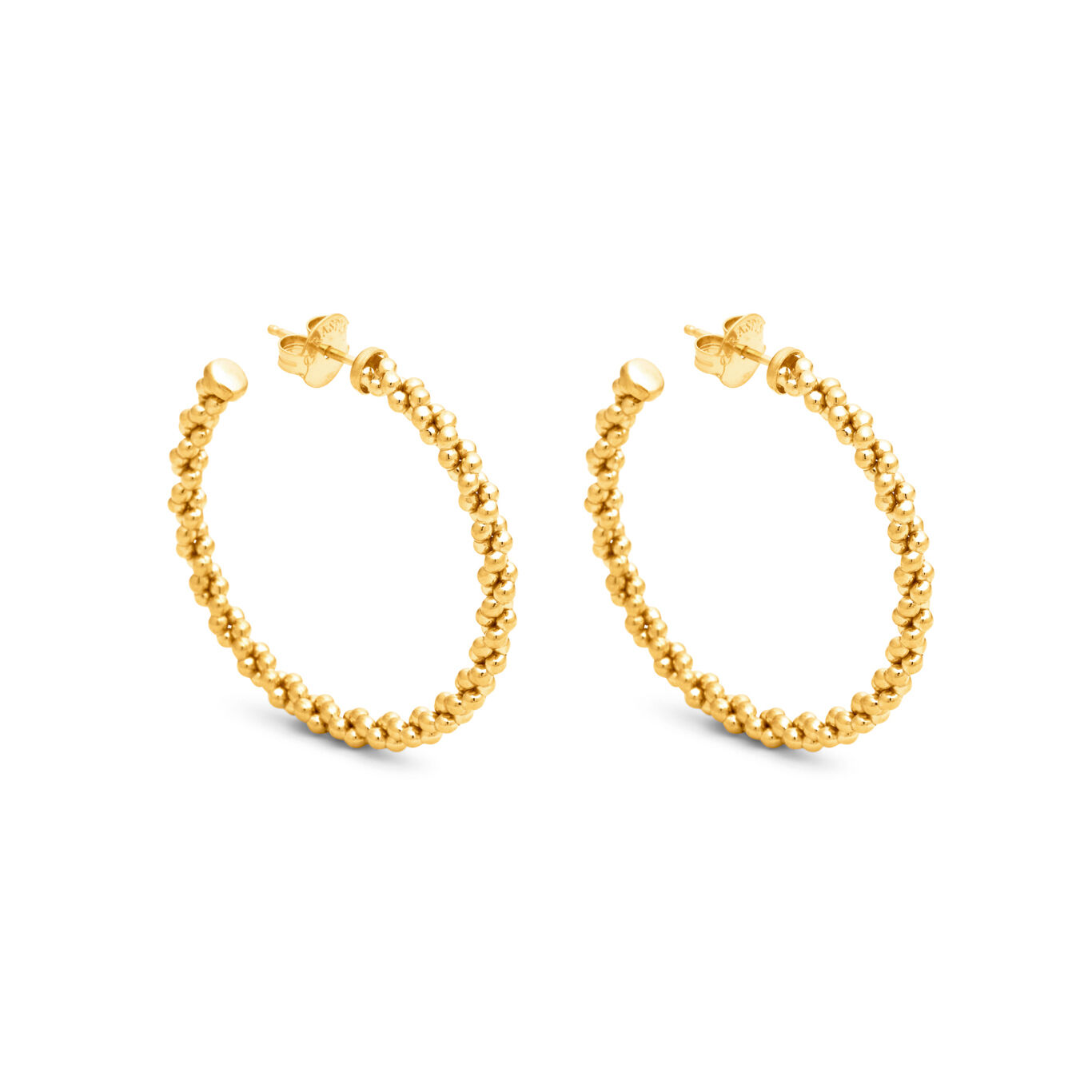 Wheat Chain Big Hoop Earrings