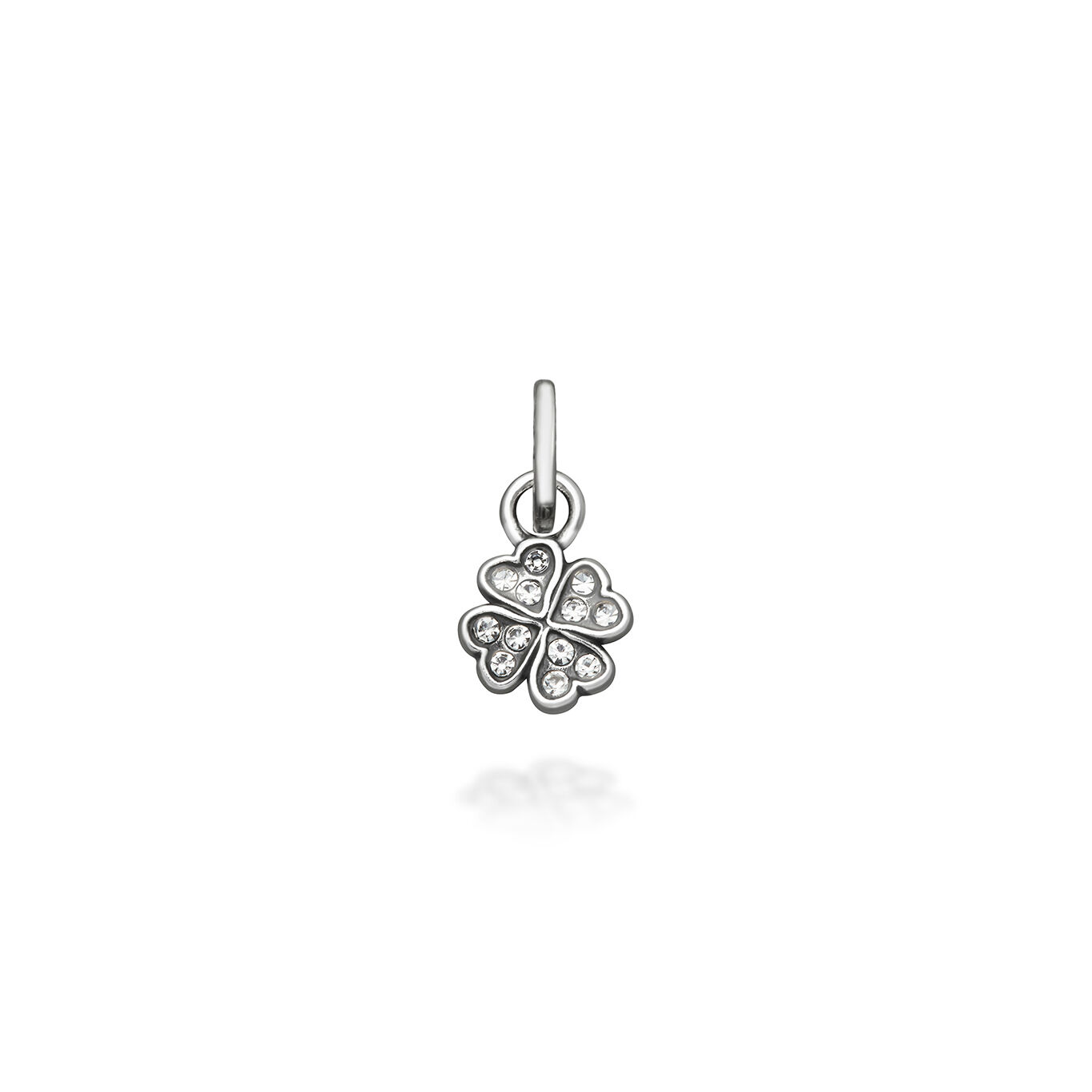 Mini Charm Quadrifoglio Crystal, Charm in Argento 925 e zirconi_image number 0_Giovanni Raspini