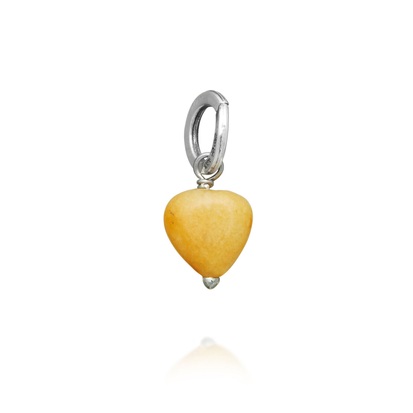 Yellow Aventurine Heart Charm