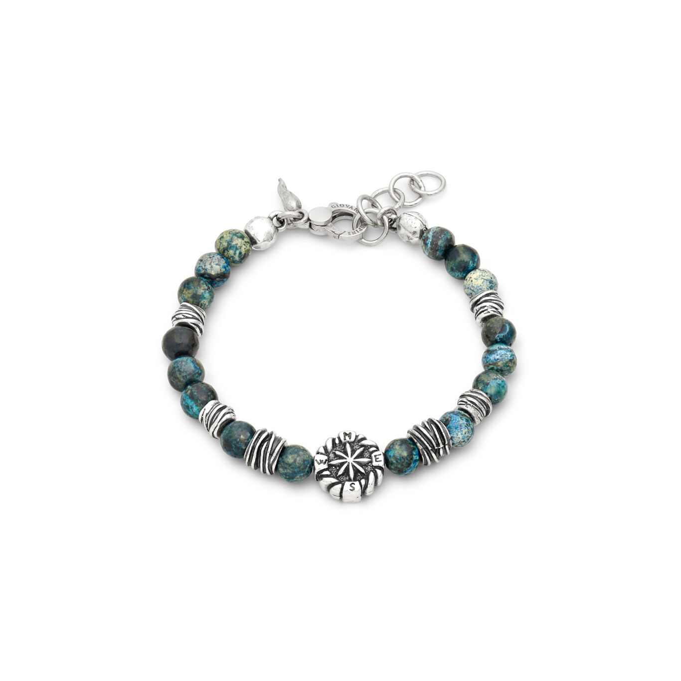 Armband Windrose Gr&uuml;ner Jaspis