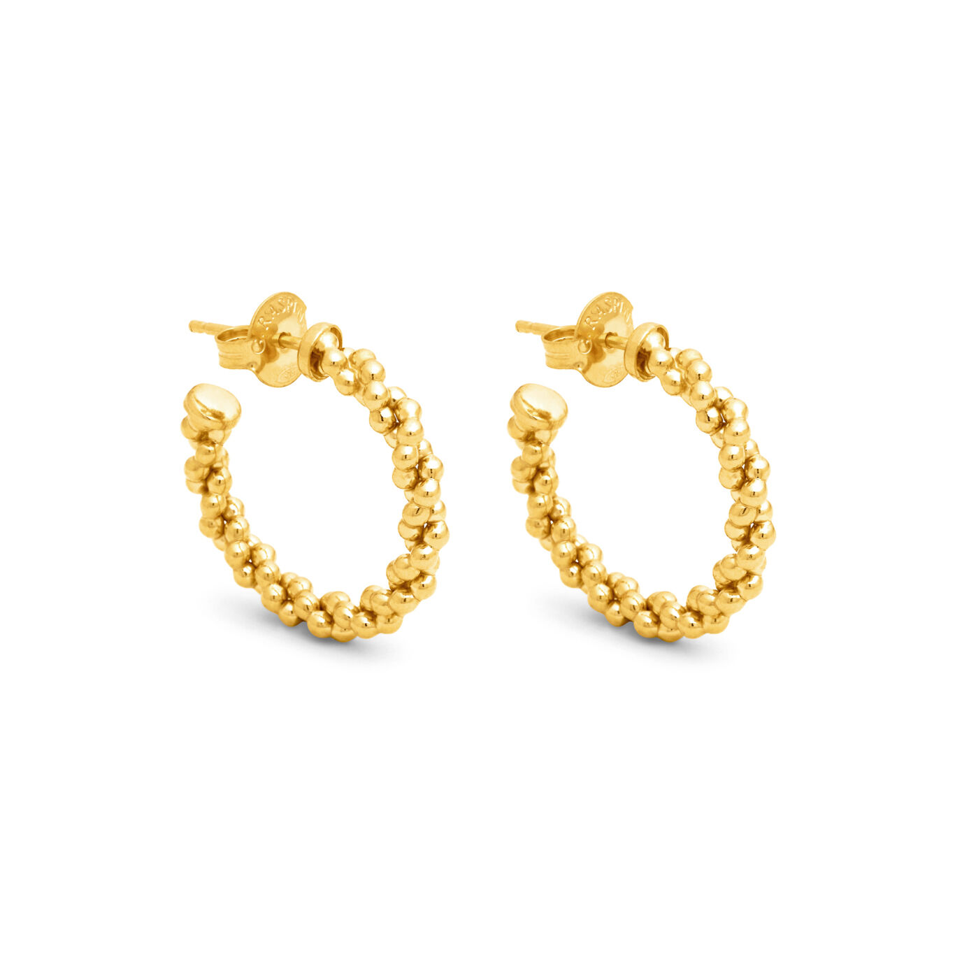 Petites Boucles D'Oreilles Créoles Tressées