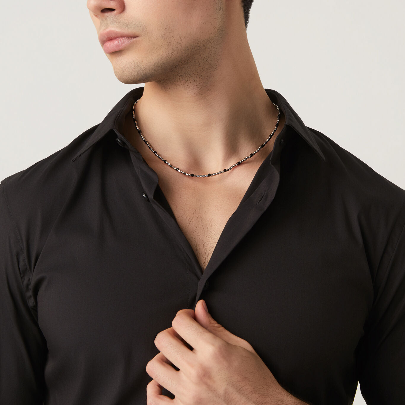Cubes And Onyx Necklace