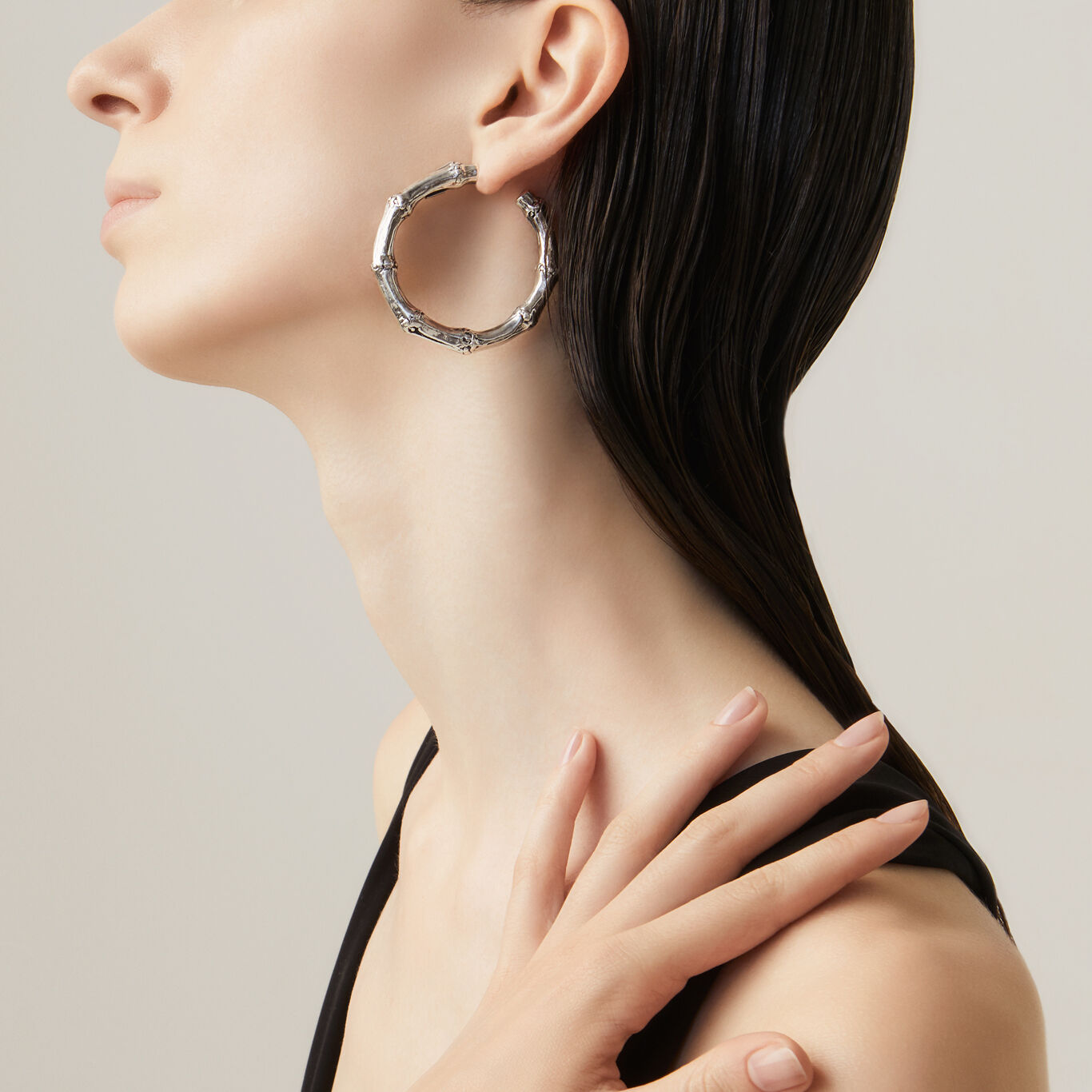 Bamboo Hoop Earrings