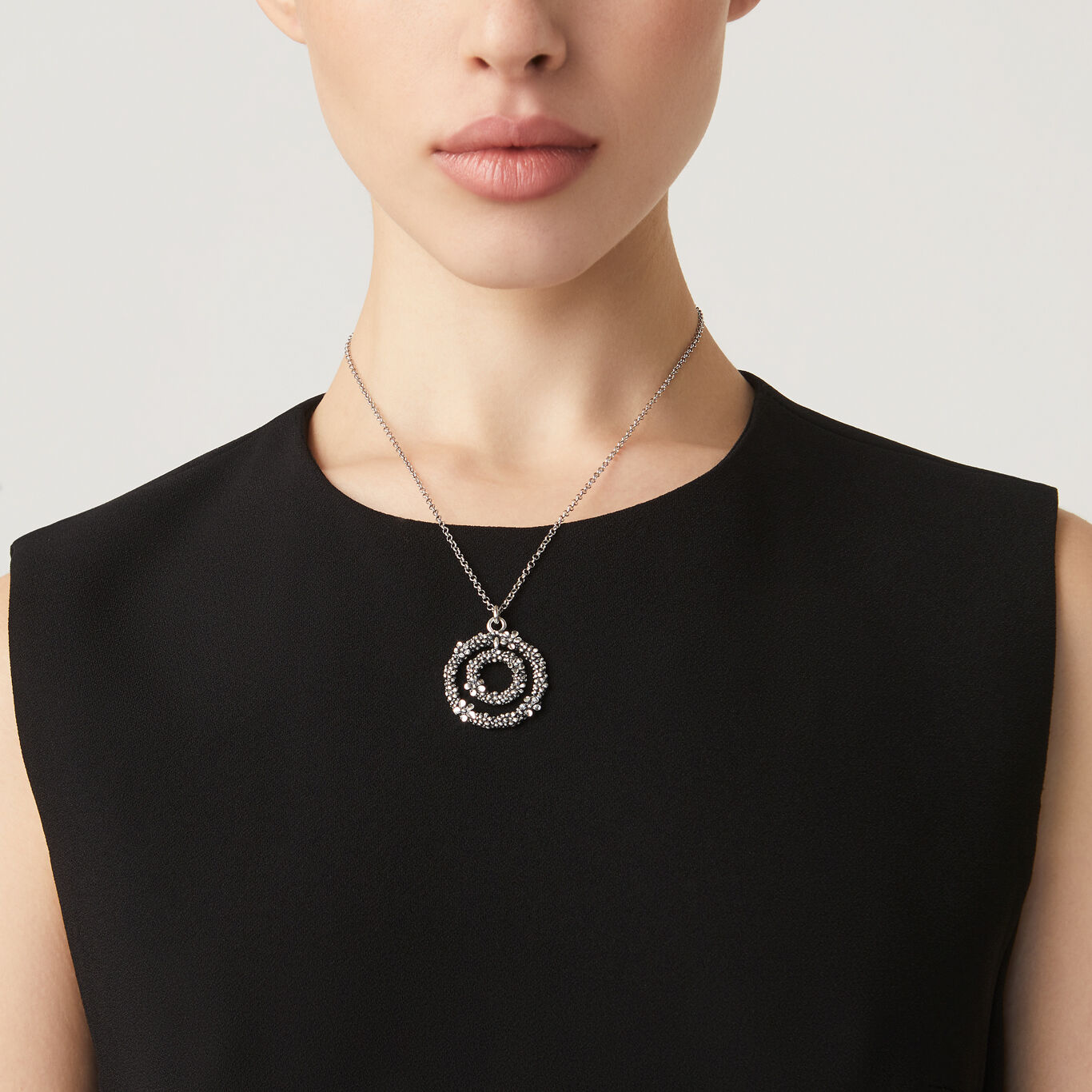 Wildflowers Pendant, Necklace in Sterling Silver_image number 1_Giovanni Raspini