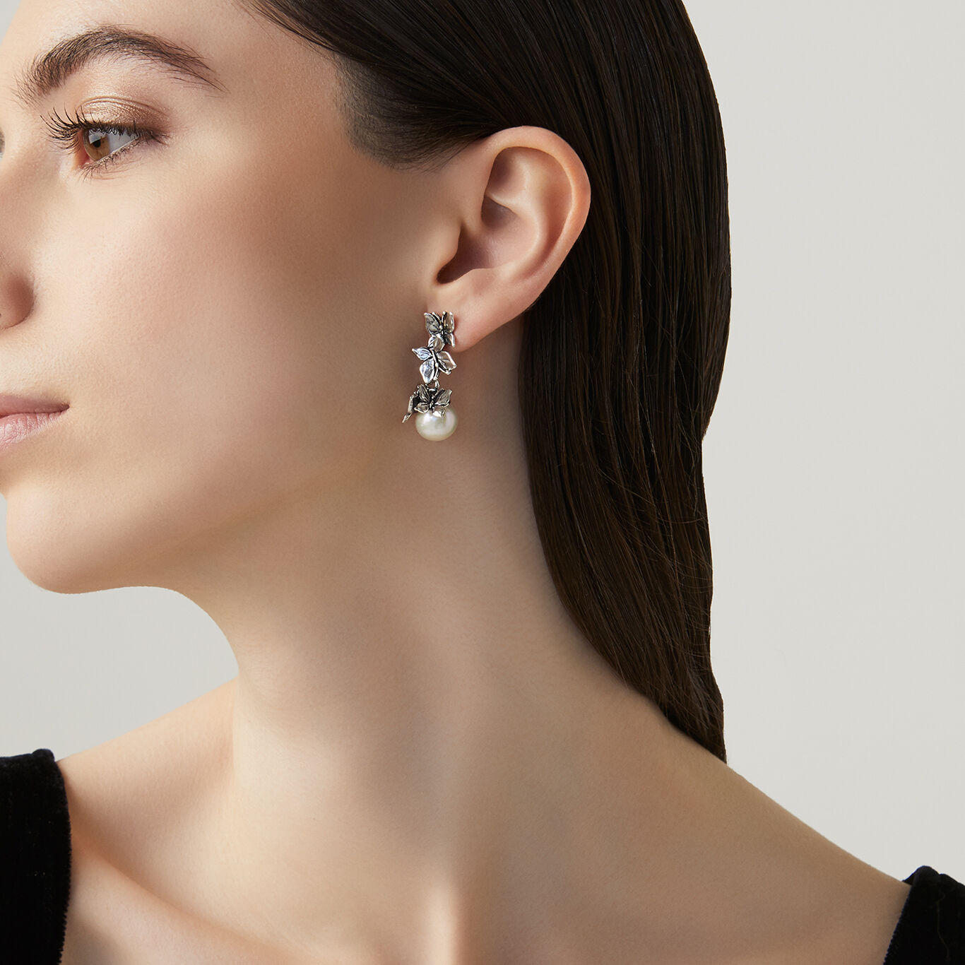 Ferma Orecchini In Argento 925 - 8 Pezzi Ipoallergenici, Oro Bianco 18K