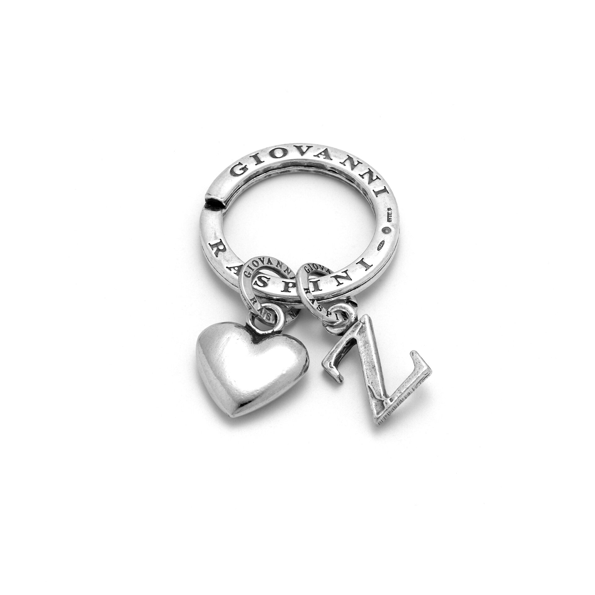 Key Ring with Heart and Letter A image number 0