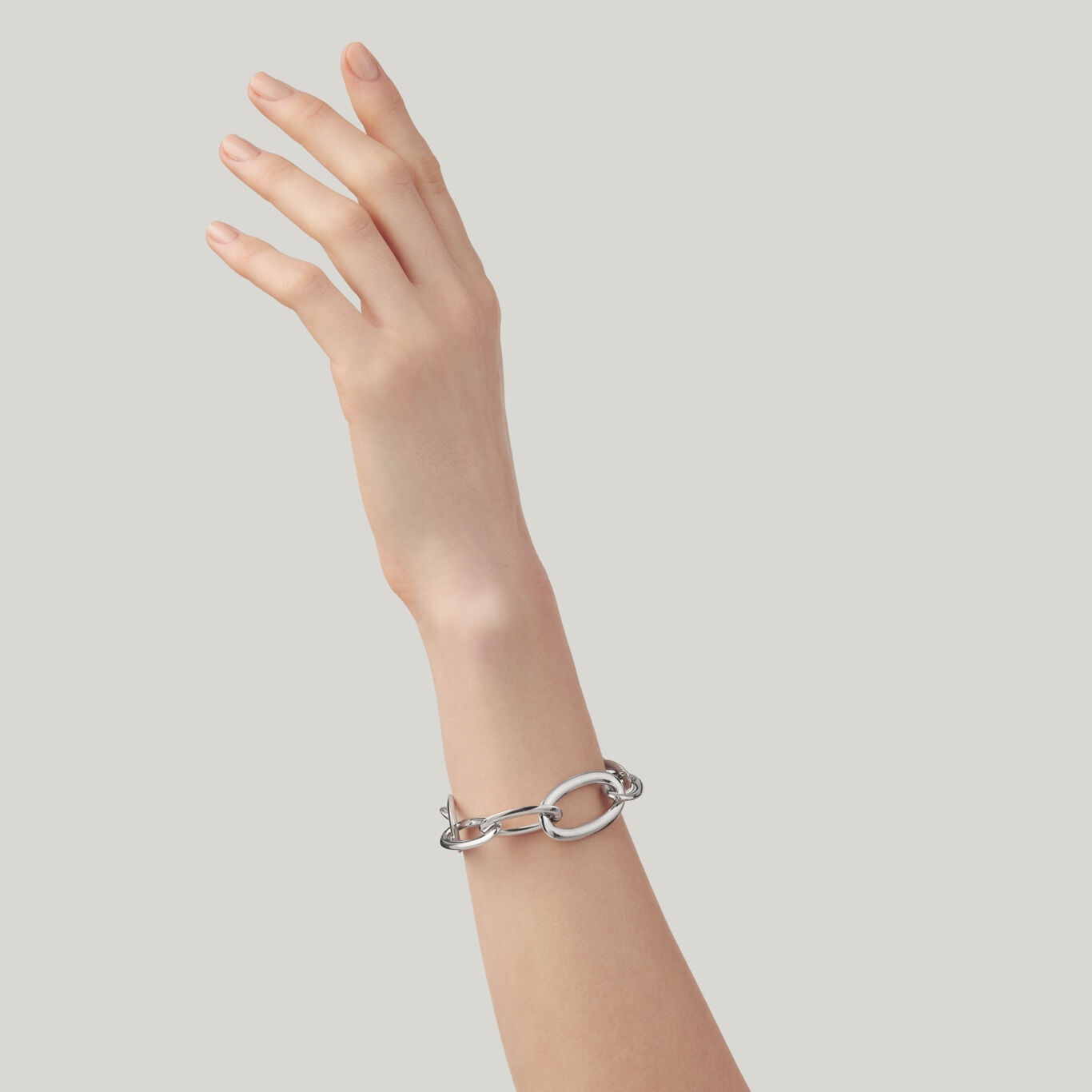 Bracelet En Maille Ovale Bold, Bracelet en argent massif_image number 1_Giovanni Raspini