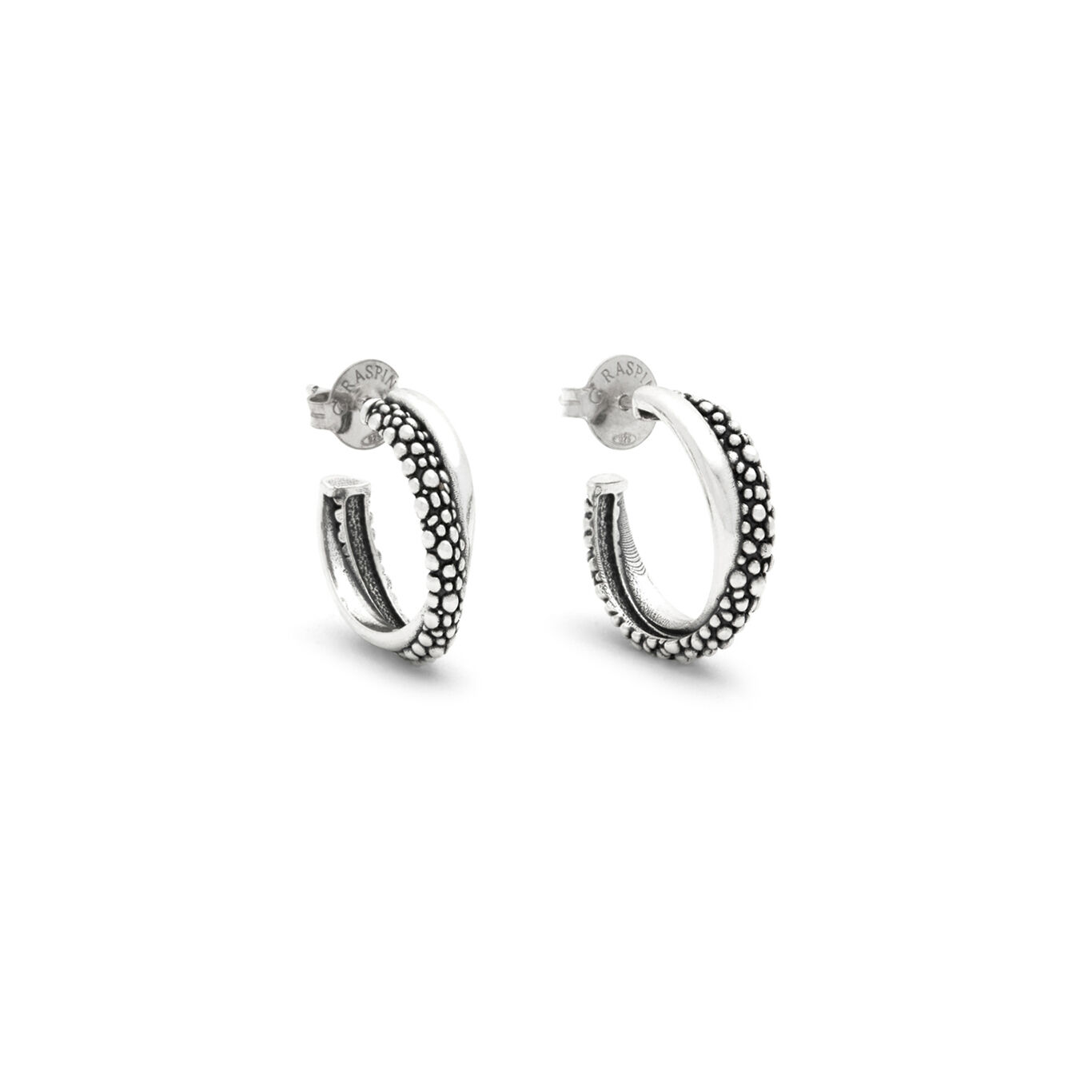 Perlage Hoop Double Earrings, Earrings in Sterling Silver_image number 0_Giovanni Raspini