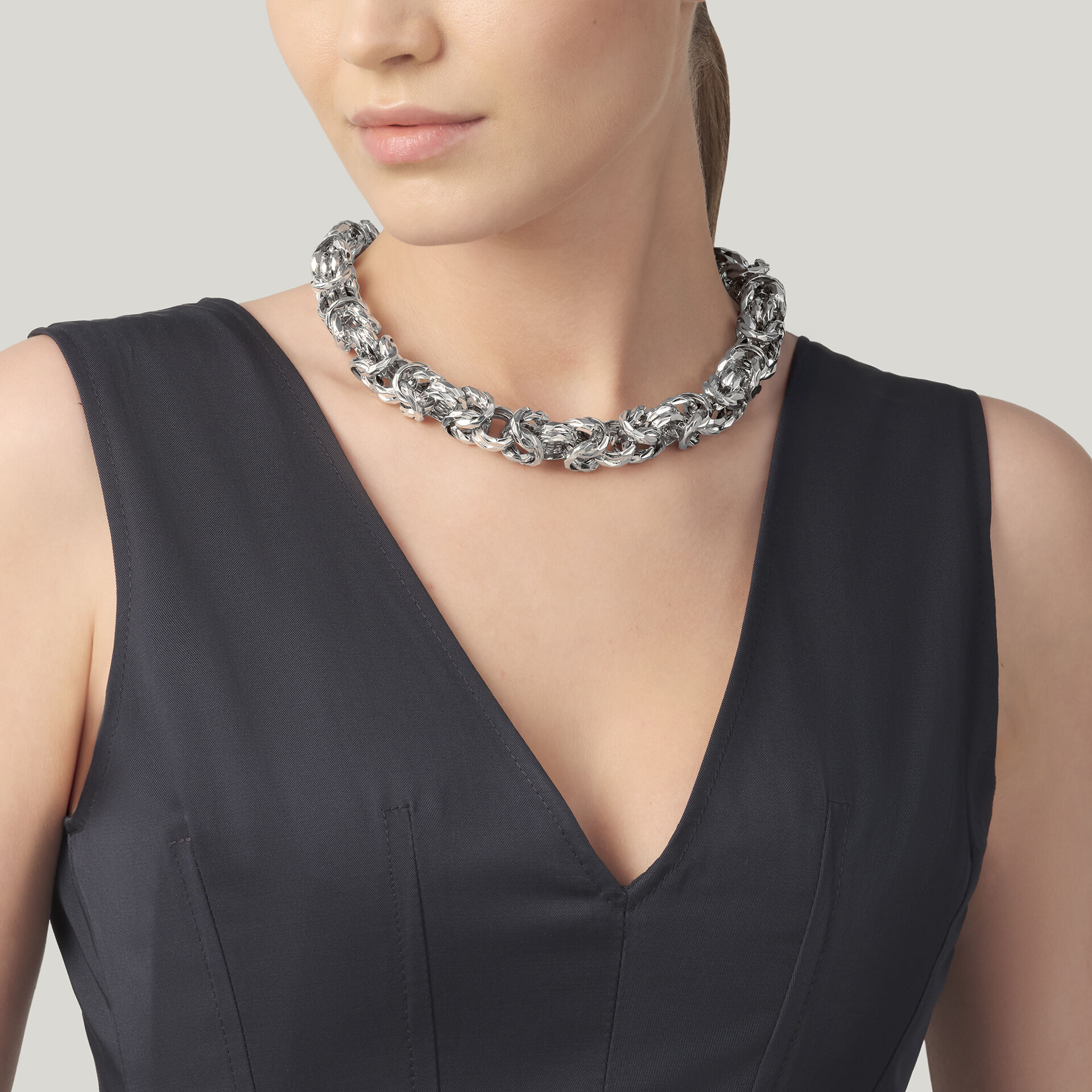 Collier Lumi&egrave;re Maille Byzantine, Mod&egrave;le Maxi image number 1