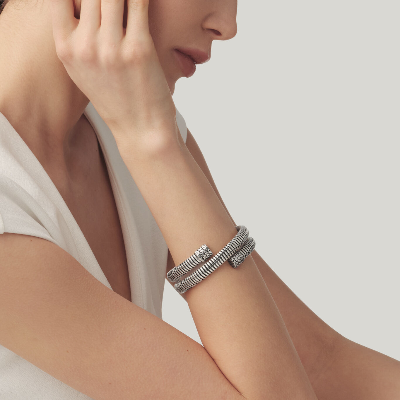 Croco Tubogas Double Bangle