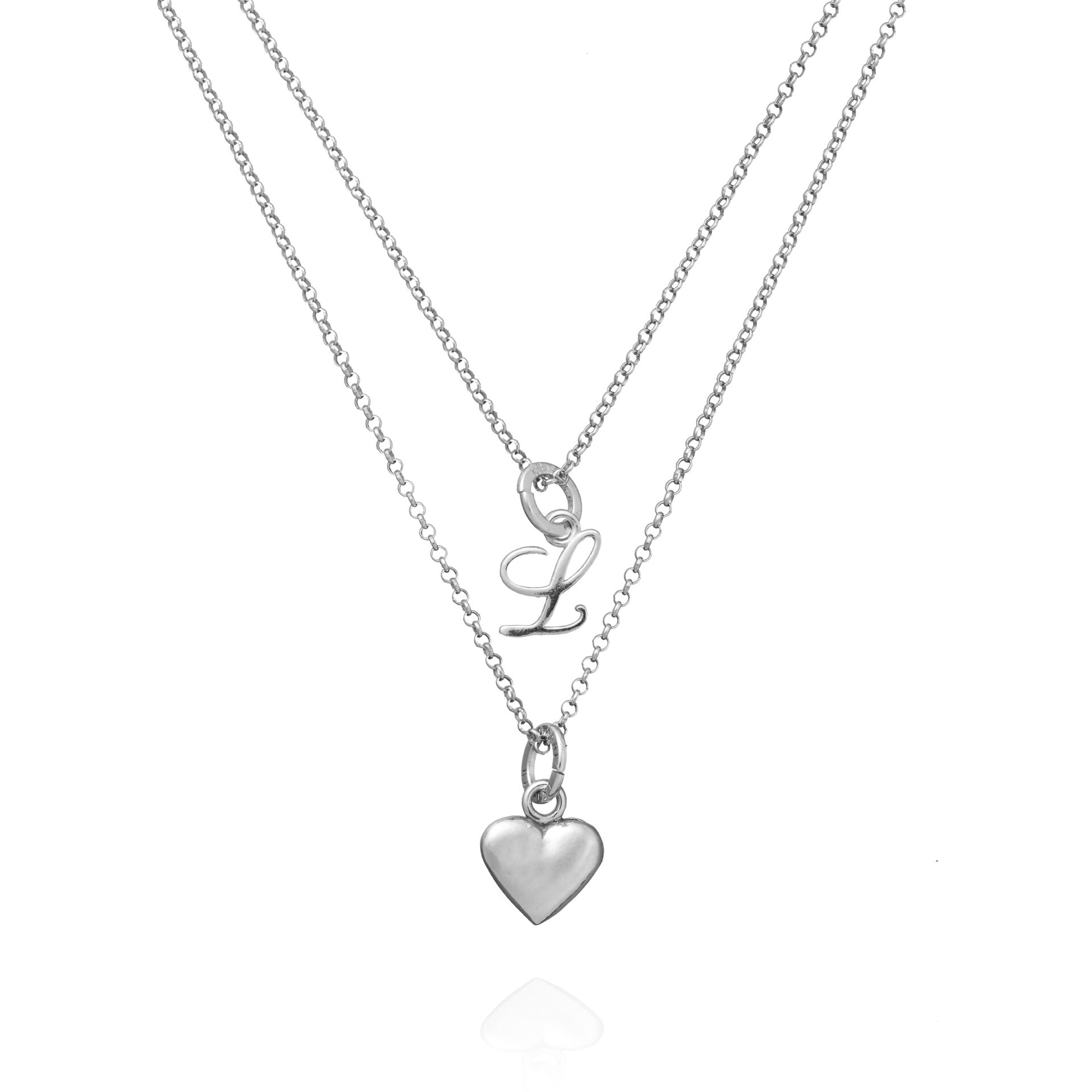 Heart and Letter Necklace L image number 0