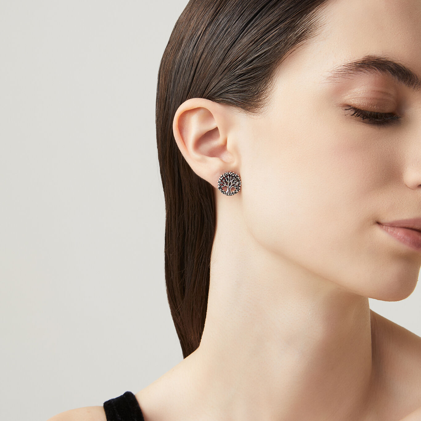 Boucles d'oreilles Arbre de vie, Boucles d'oreilles en argent massif_image number 1_Giovanni Raspini